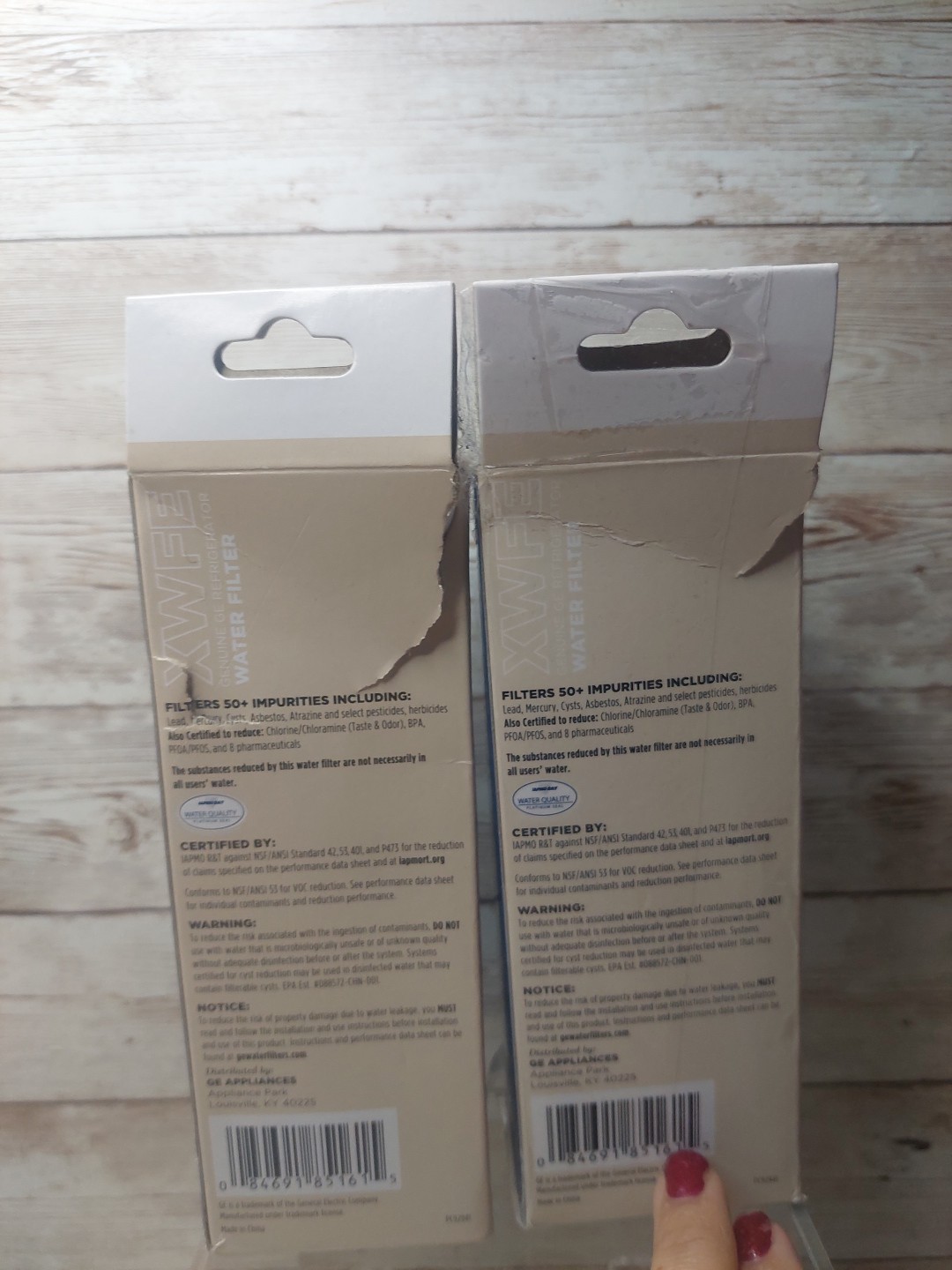 Lot Of 2 Genuine GE XWFE Refrigerator Water Filter – White OEM original No Chip