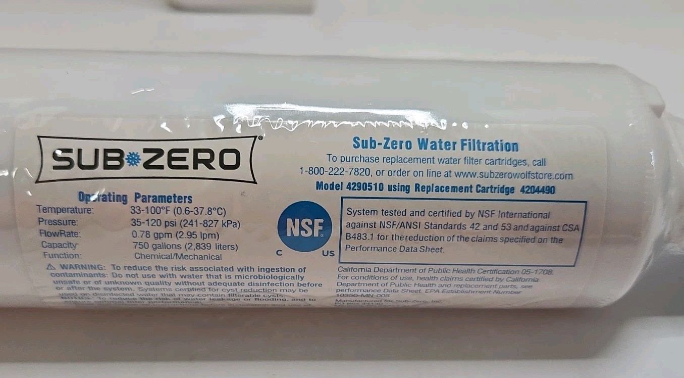 Sub-Zero 4204490 Water Filter Replacement Cartridge NEW Discontinued