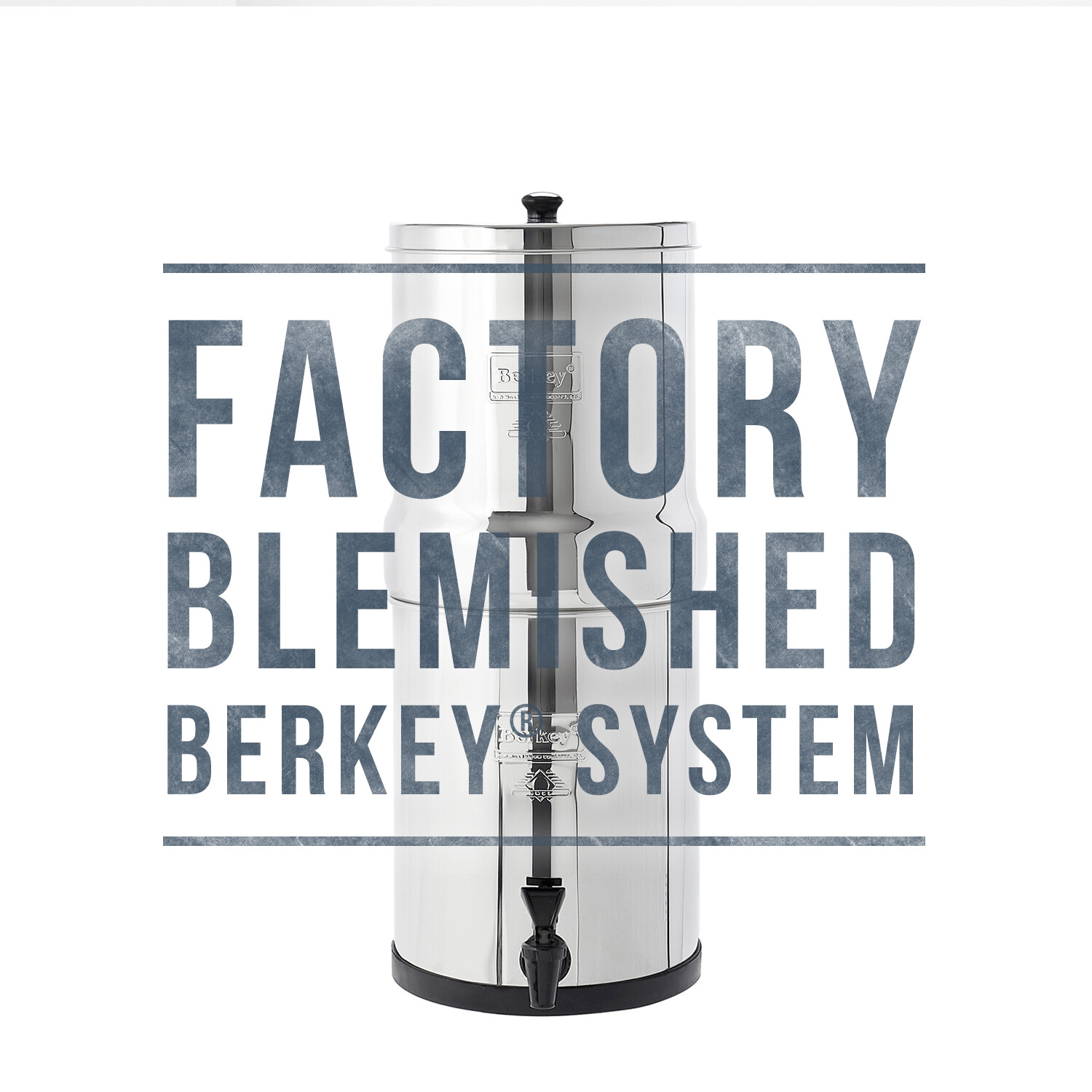 Travel Berkey Water Filter w/ 2 Black Berkey Elements – Factory Blemished – NEW
