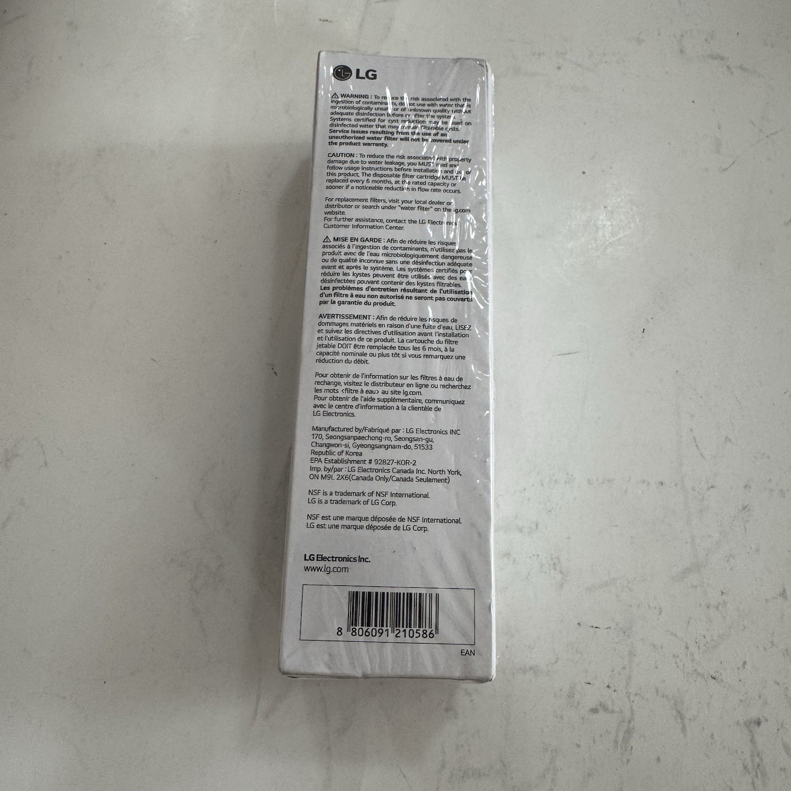 LG LT1000P Replacement Refrigerator Water Filter Genuine NEW E47