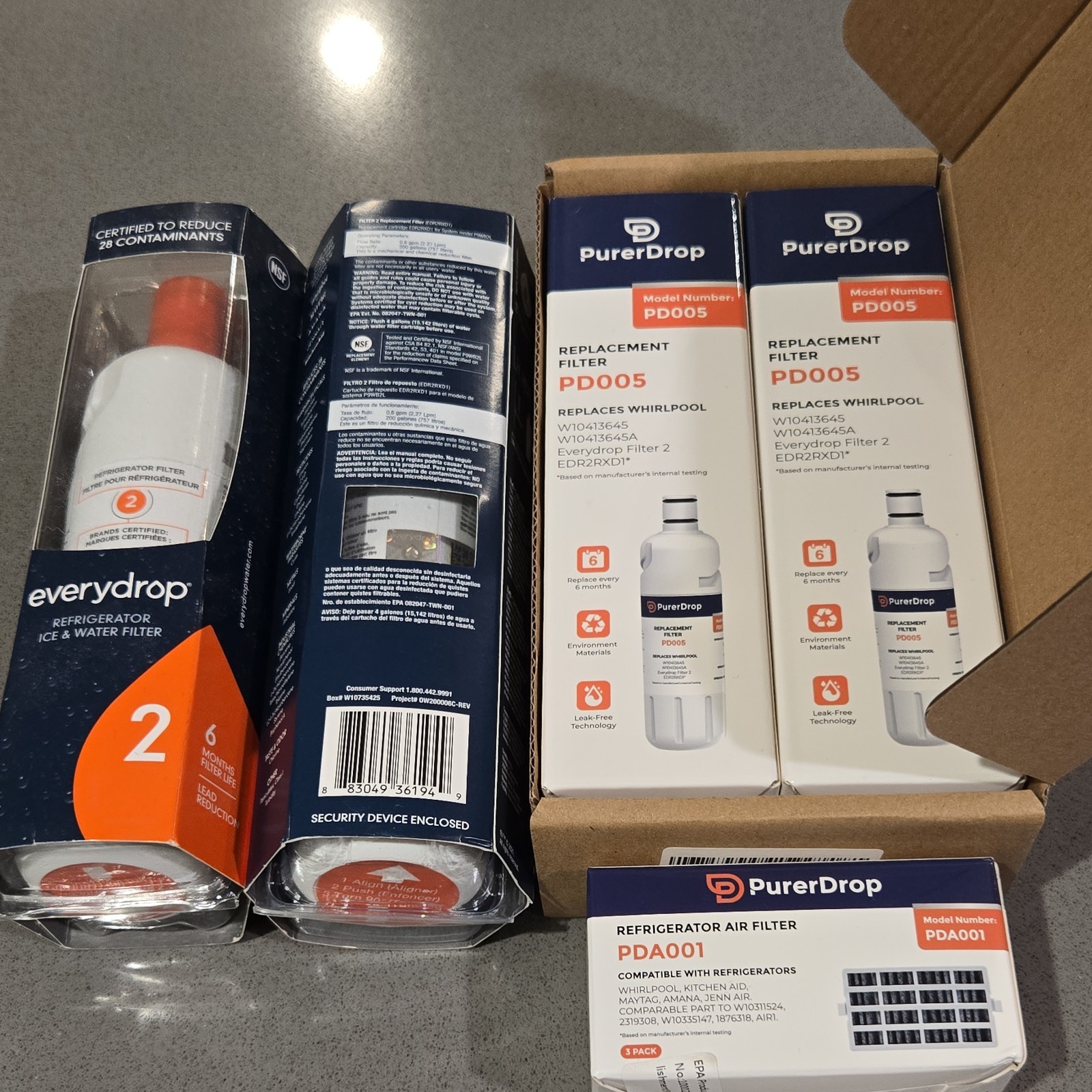 EveryDrop #2 Ice & Water Refrigerator Filter ΕDR2RXD1 + freebies