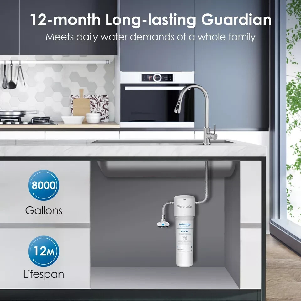 Waterdrop 10UAW Under Sink Water Filter System,NSF/ANSI 42 Certified, 8K Gallons