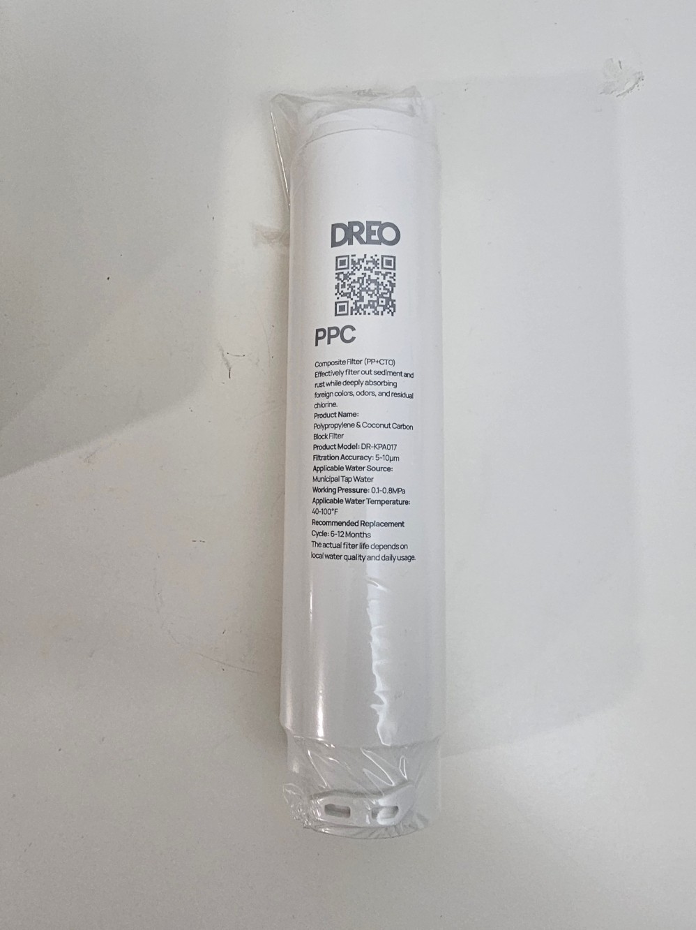DREO PPC Filter Replacement Cartridge for WF511, 1-year Lifetime-1st Stage