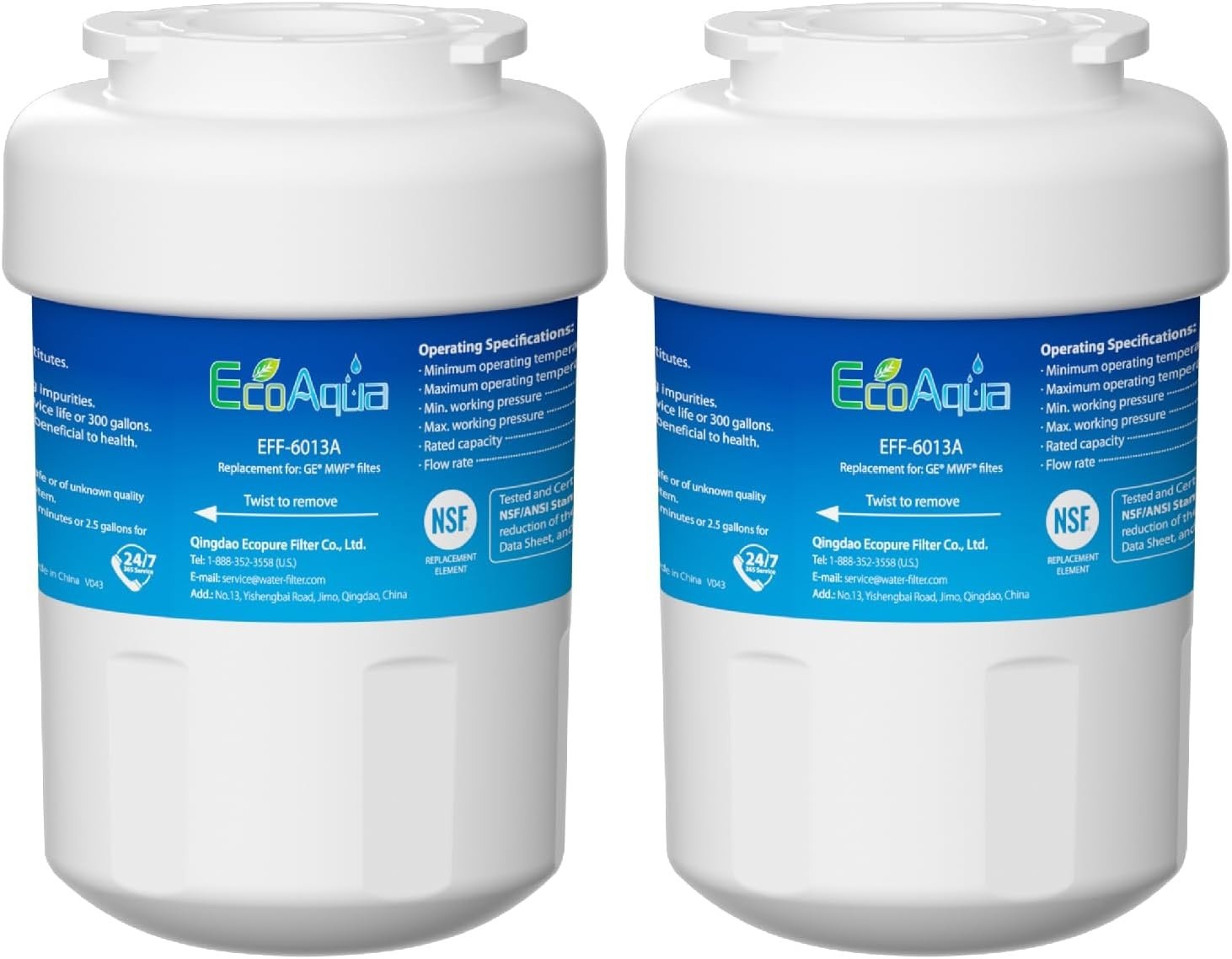 NSF 42 Certified Water Filter Replacement – 2 Pack