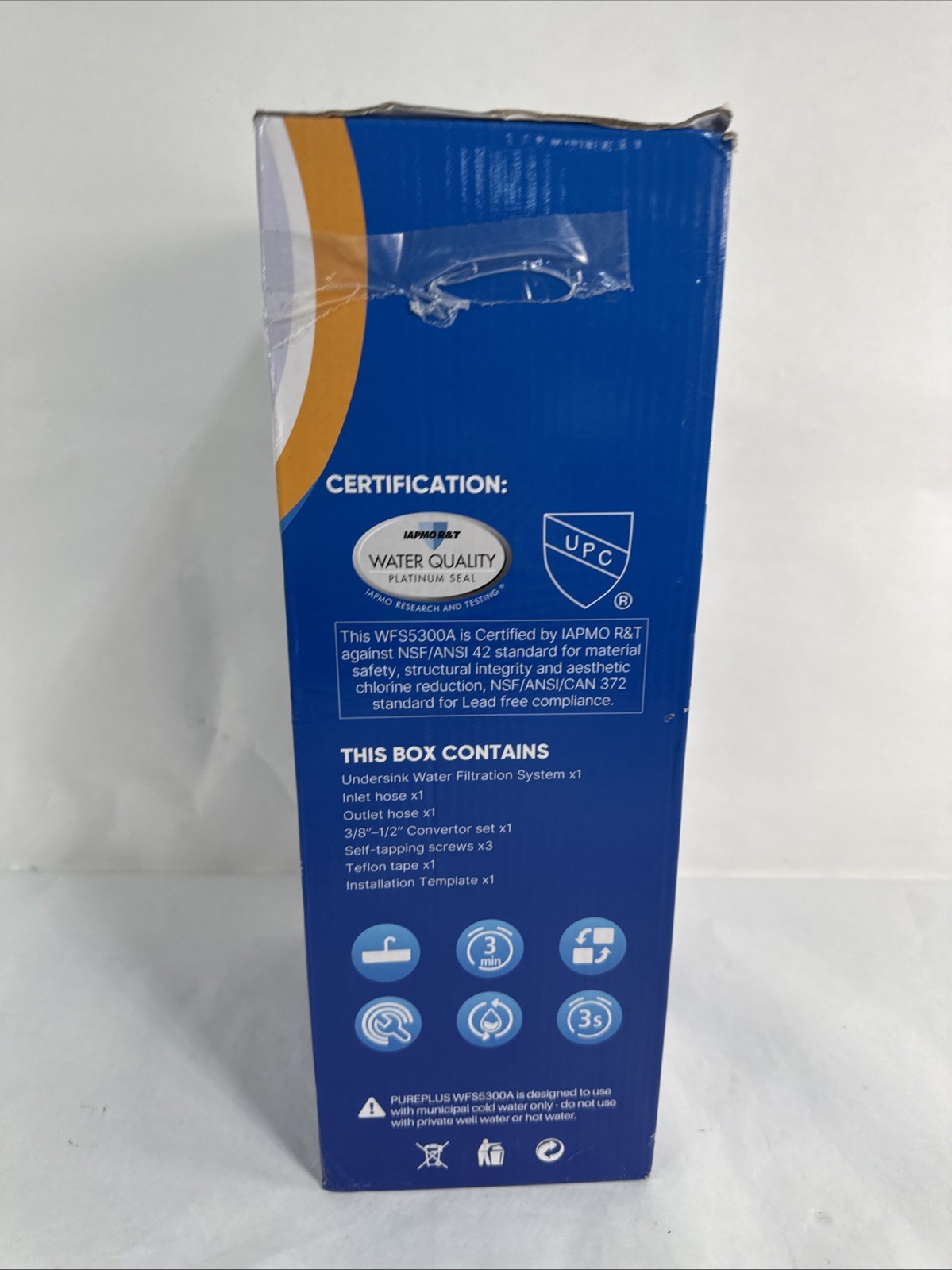 PUREPLUS WFS5300A 22000 GAL NSF/ANSI 42 CERTIFIED UNDER SINK WATER FILTER SYSTEM
