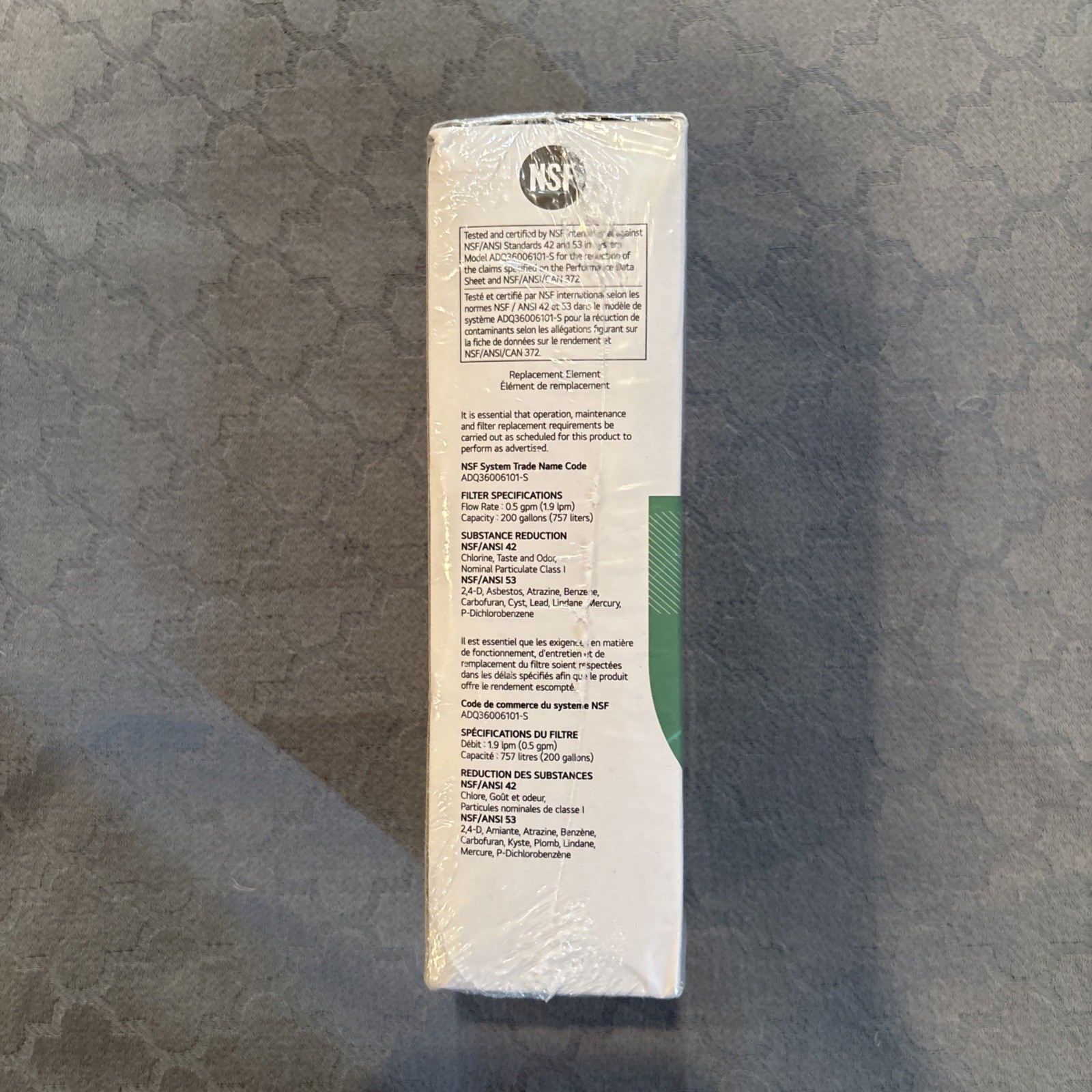 Genuine LG Refrigerator Water Filter ADQ360061