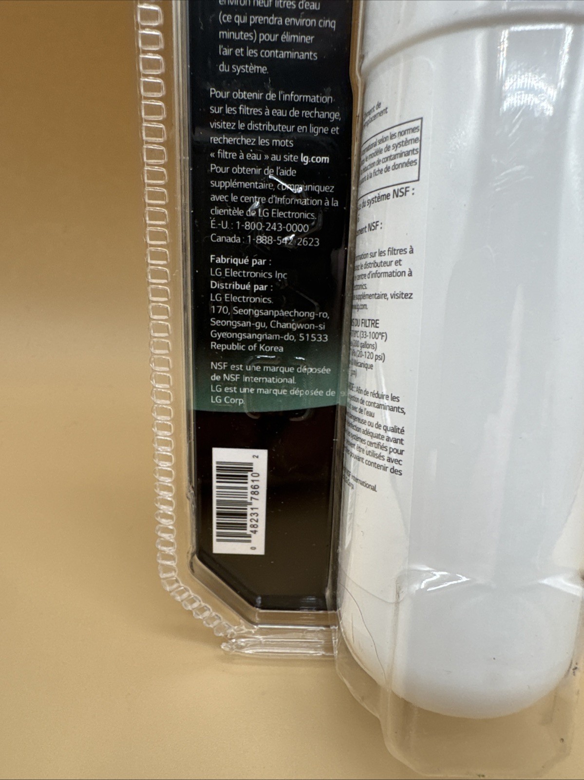 NEW Genuine LG LT700P/PC/PCS Refrigerator Replacement Water Filter ADQ36006104
