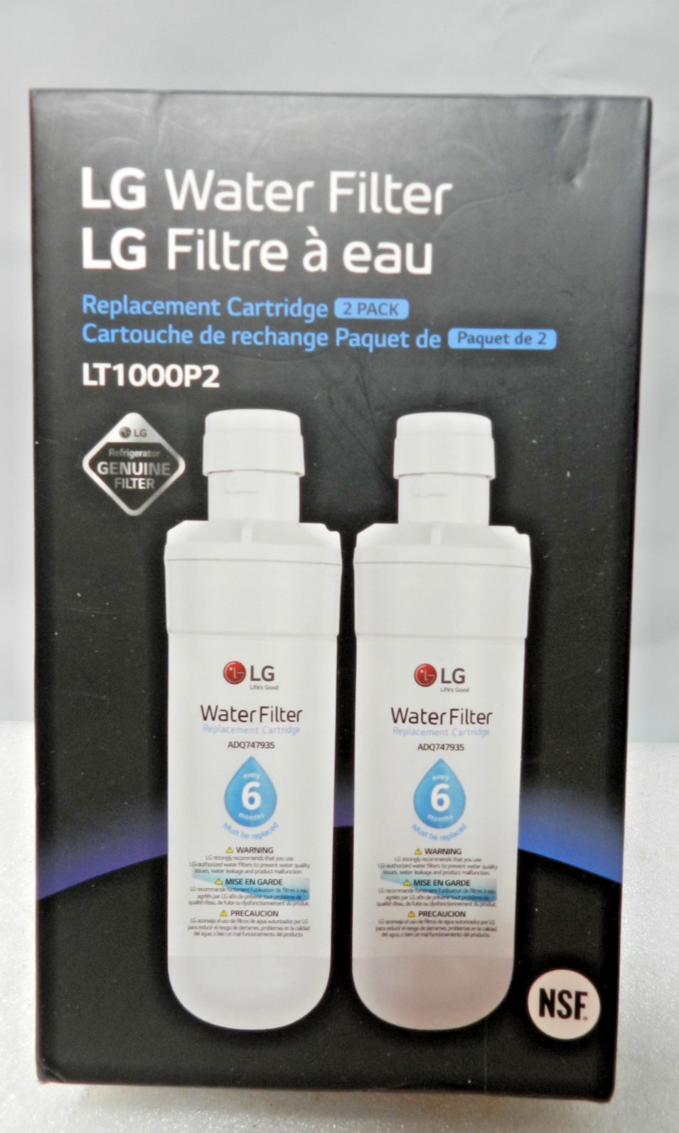 2 – LG LT1000P2 6-Month /200 Gallon Refrigerator Replacement Water Filter (L31K)