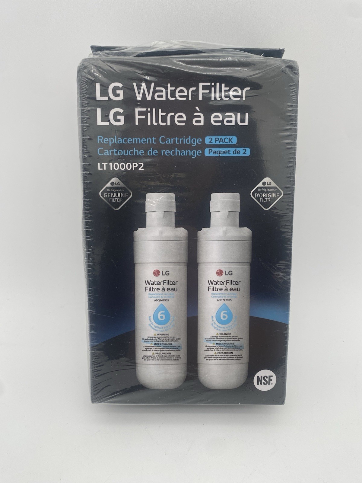 OEM LG LT1000P2 Water Filter Replacement Cartridge 2 Pack Sealed