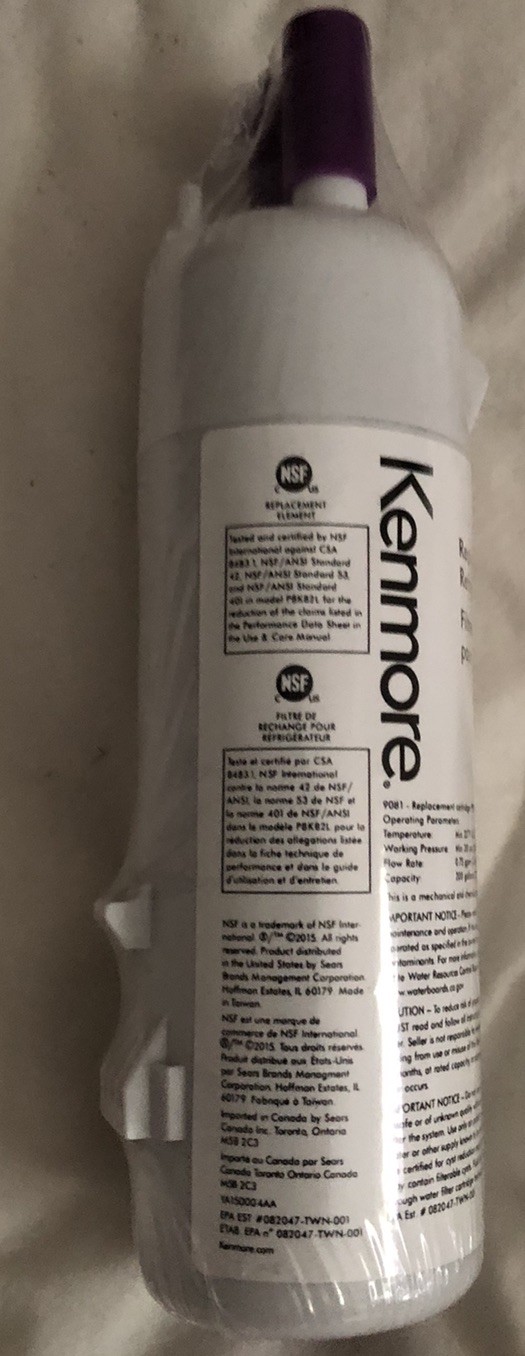 Kenmore 9081 Refrigerator Water Filter – White Factory Sealed No Box New