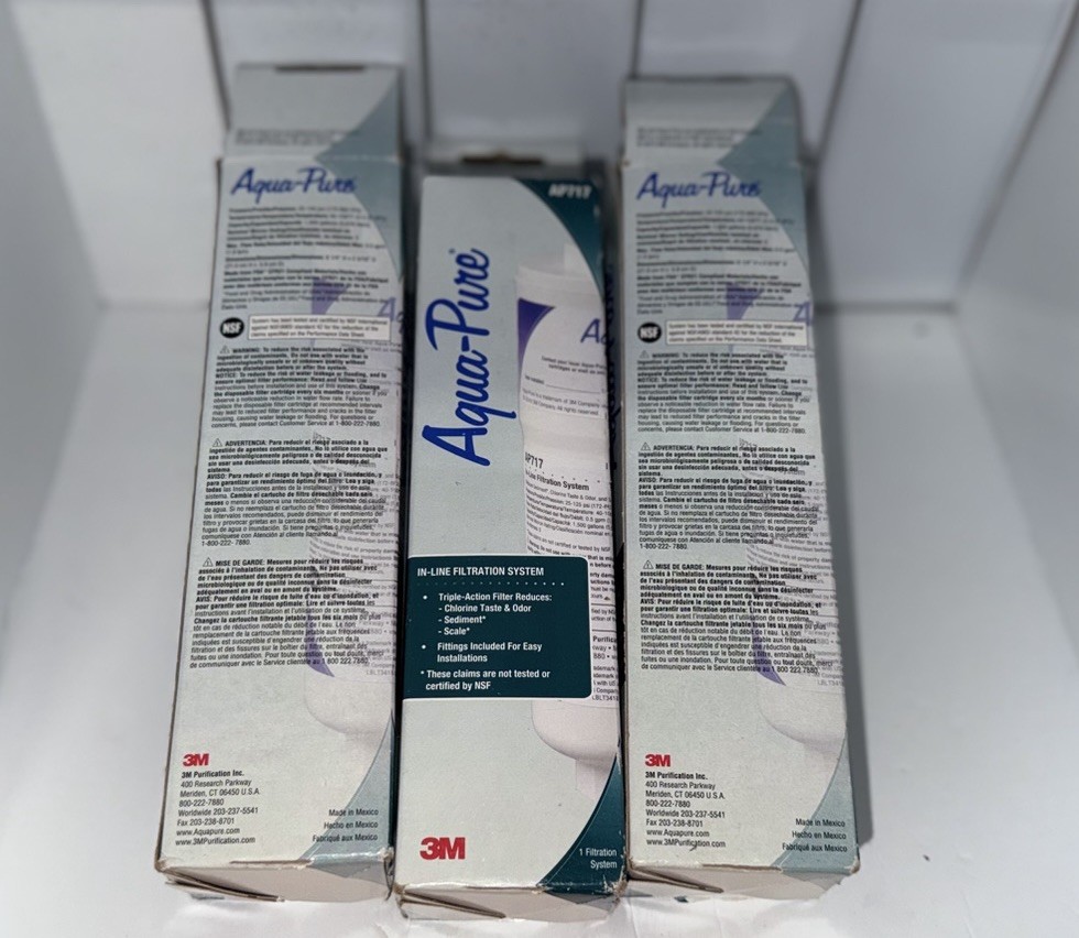 3M Aqua-Pure AP717 Inline Carbon Water Filter Pack of 3