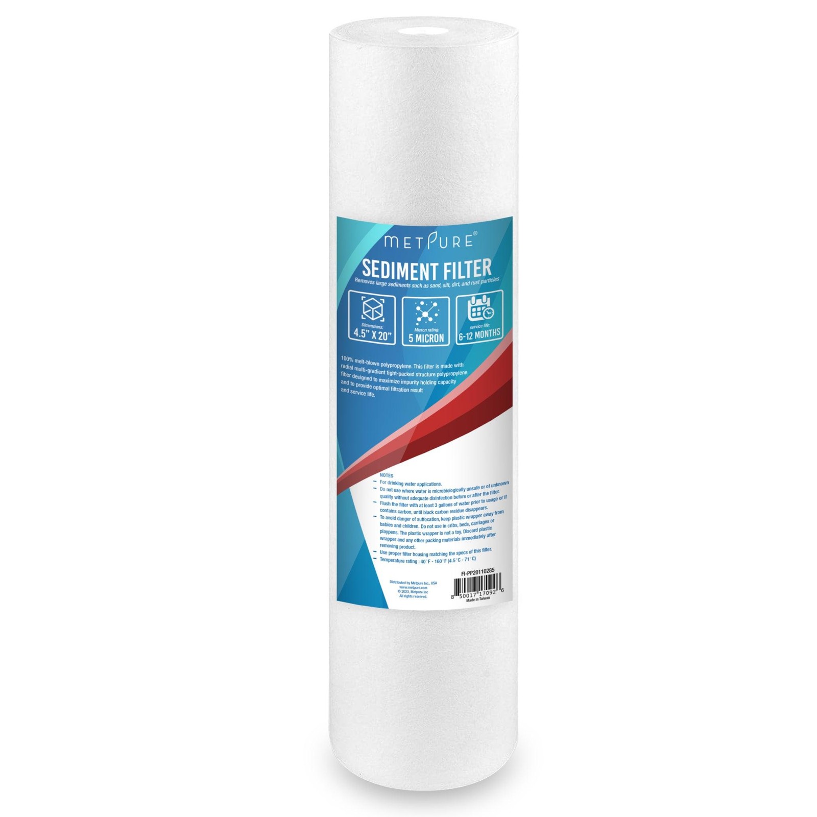 1 to 18 PACK 20″ x 4.5″ Whole House PP Sediment Water Filter Cartridges 5 Micron