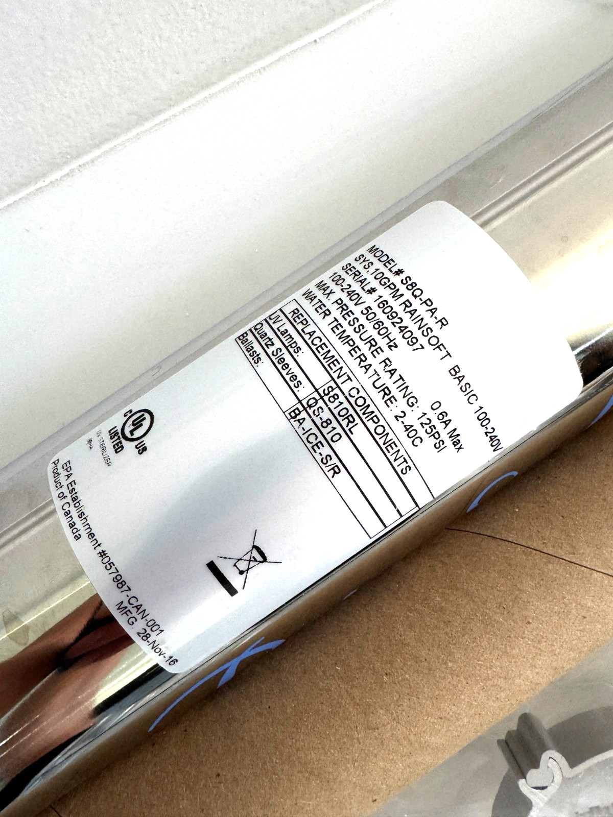 Rain Soft S8Q-PA-R New Controller UV Ballast «BA-ICE-S Sterilight»