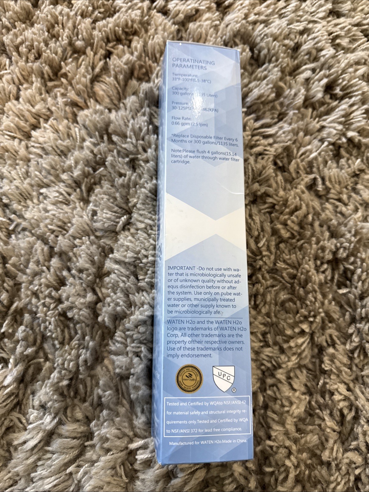 Waten H20 4396841 *4396710 Water Replacement Filter 3 EDR3RXD1 Brand New Sealed