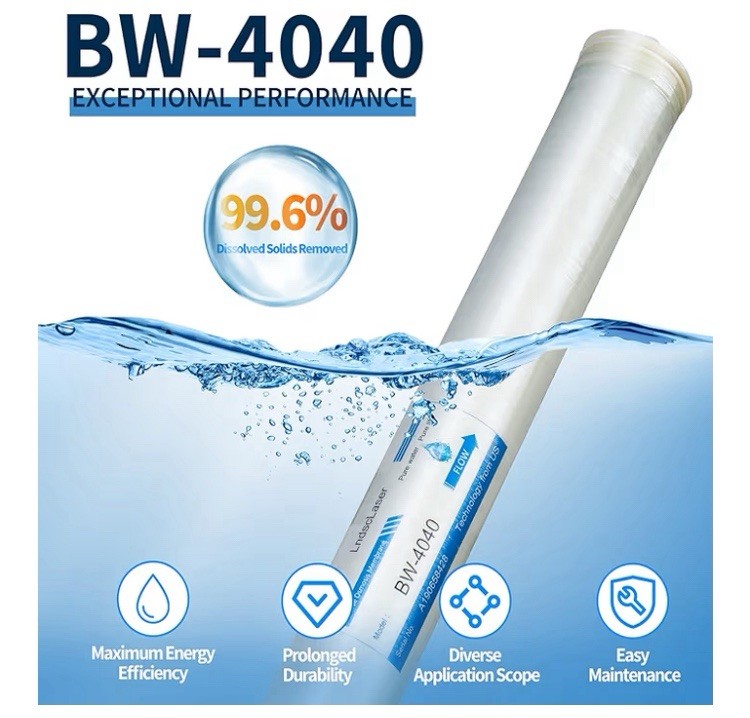 BW-4040 4×40 RO Membrane for Desalination of Brackish Water 99.5% Desalination
