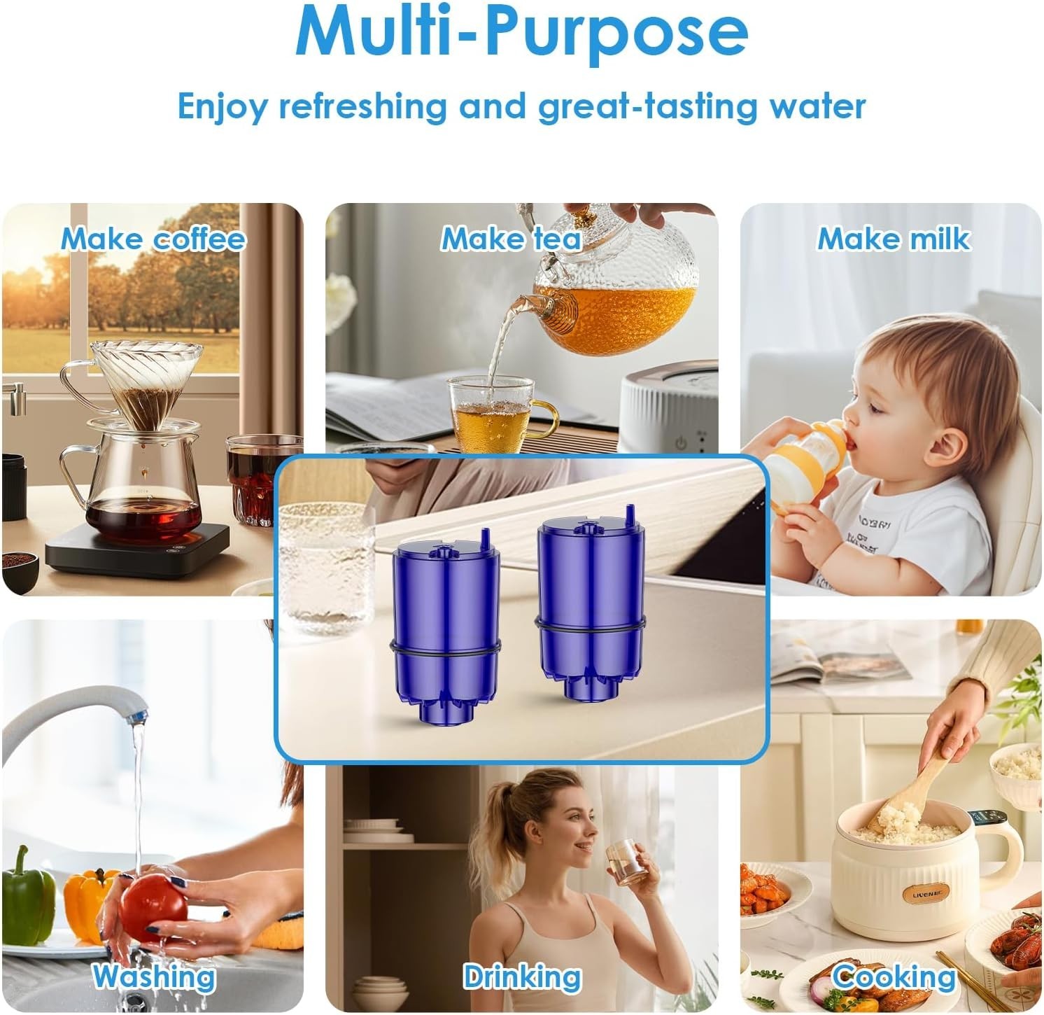 aucet Water Filter Replacement Fit for All PUR