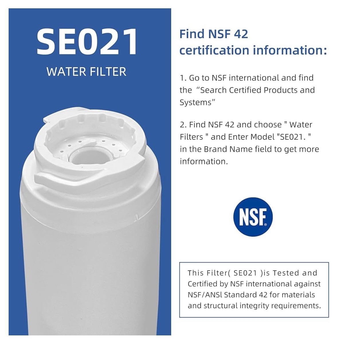 3 PACK SETFEEL SE021 Replacement for Bosch Thermador Ultra-Clarity Water Filter