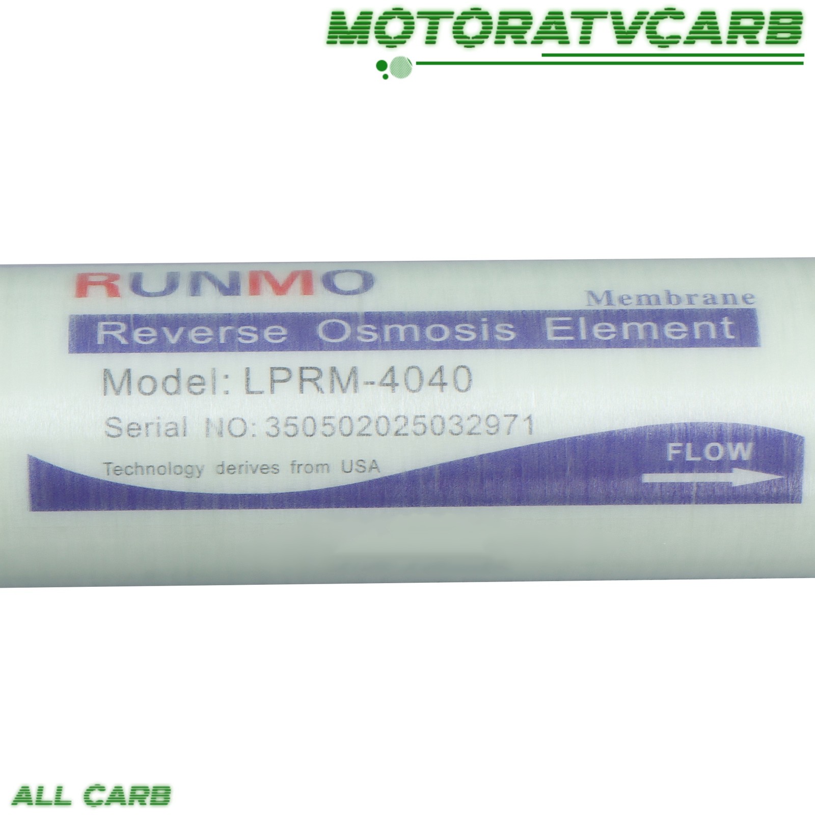 ALL-CARB BW-4040 Reverse Osmosis Membrane 4inx40in 2400 GPD w/AG4040FF AG4040TF