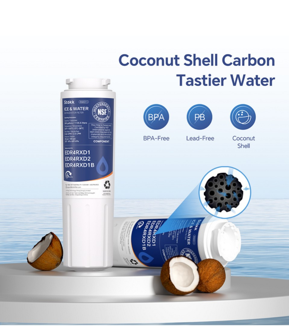3pk Stokk RW011 Refrigerator Water Filter Replacement Compatible w Multiple Mods