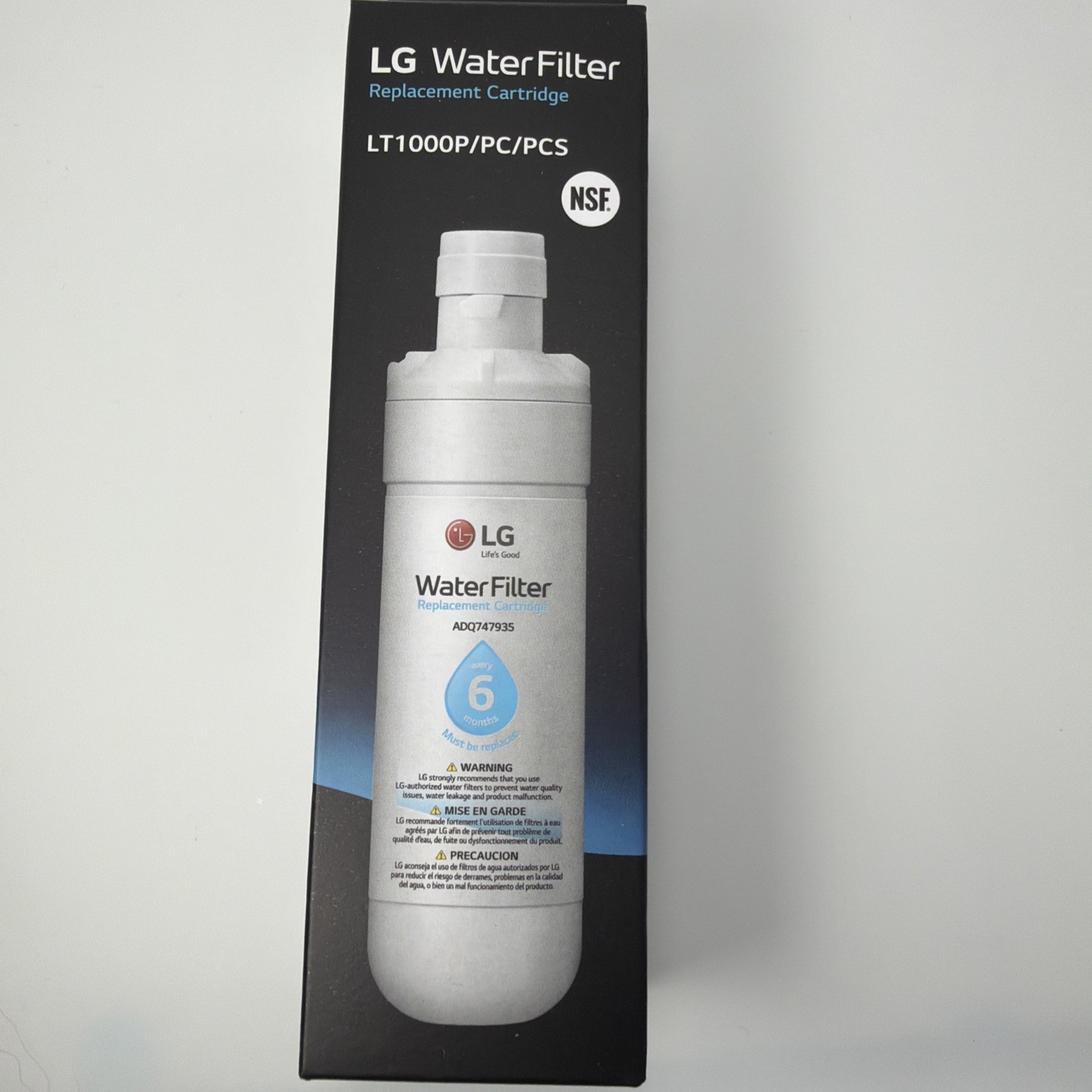 LG LT1000P Water Filter Replacement Cartridge LT1000PC/PCS ADQ747935 SFN