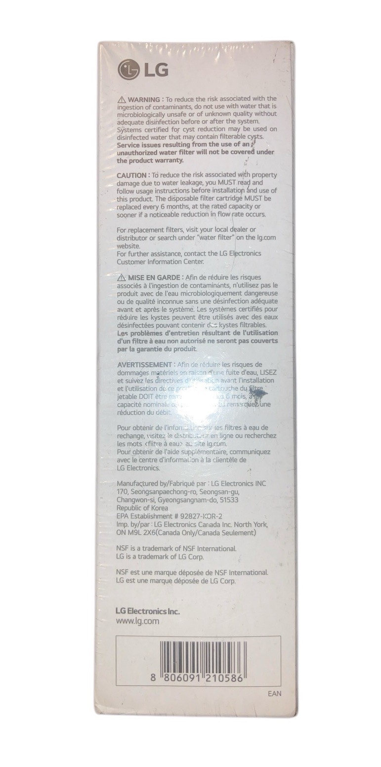 Genuine LG Water Filter Replacement Cartridge LT1000P/PC/PCS – New and Sealed!