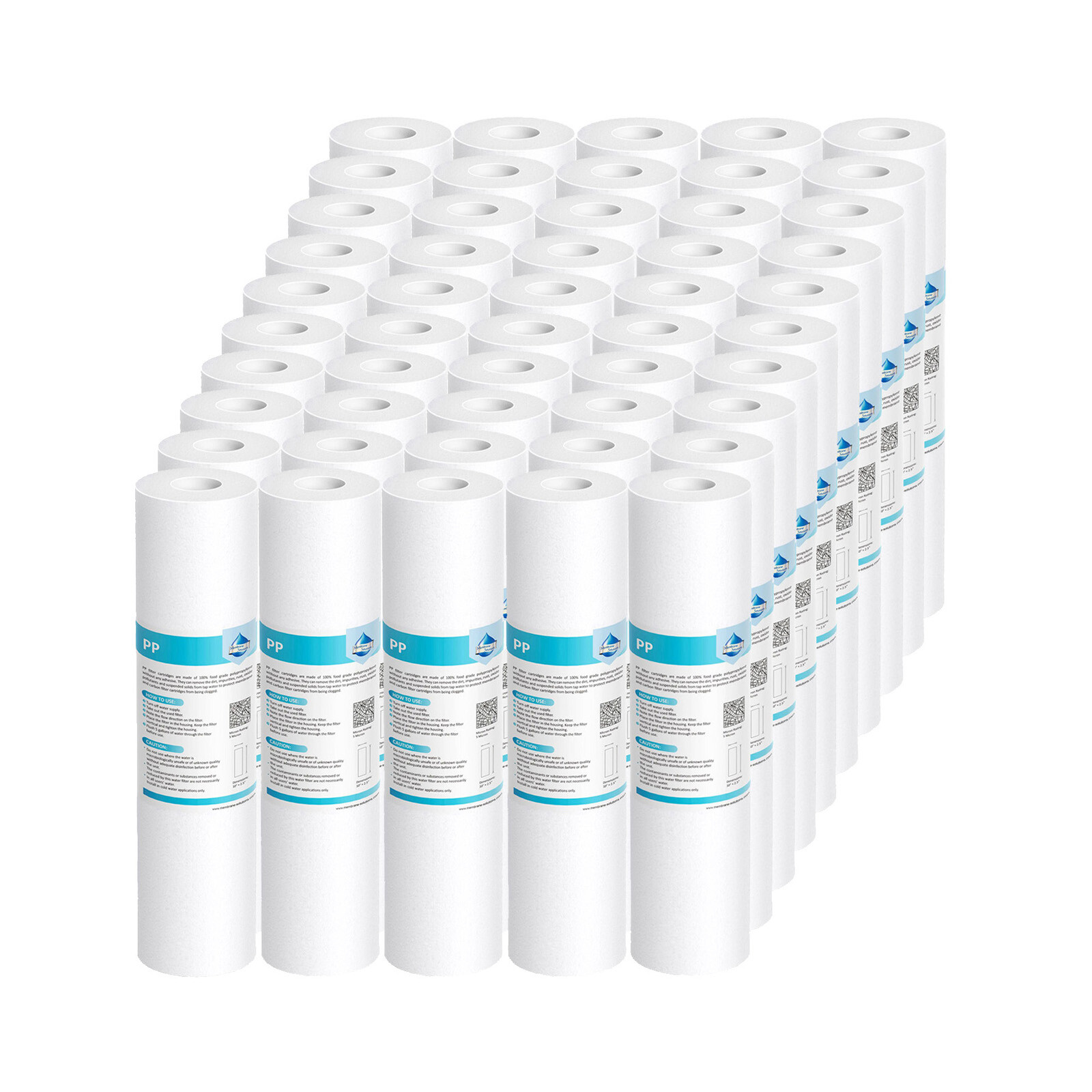 50Pack 1/5/10/20/25/50 Micron 10″x2.5″ Sediment Water Filter Whole House Replace