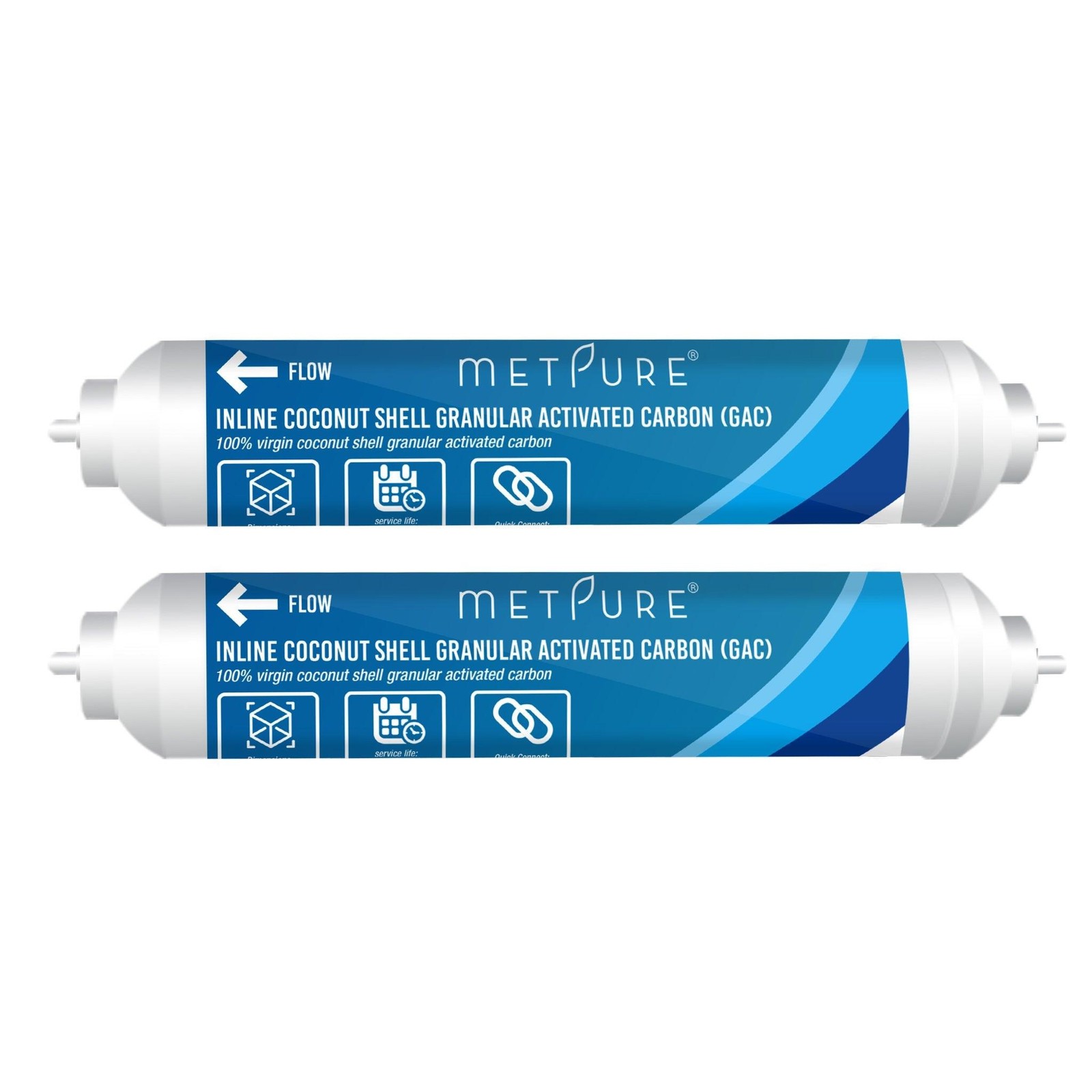 1 to 25 Pack Inline GAC 1/4″ OD QC Active Carbon Water Filter for Refrigerator