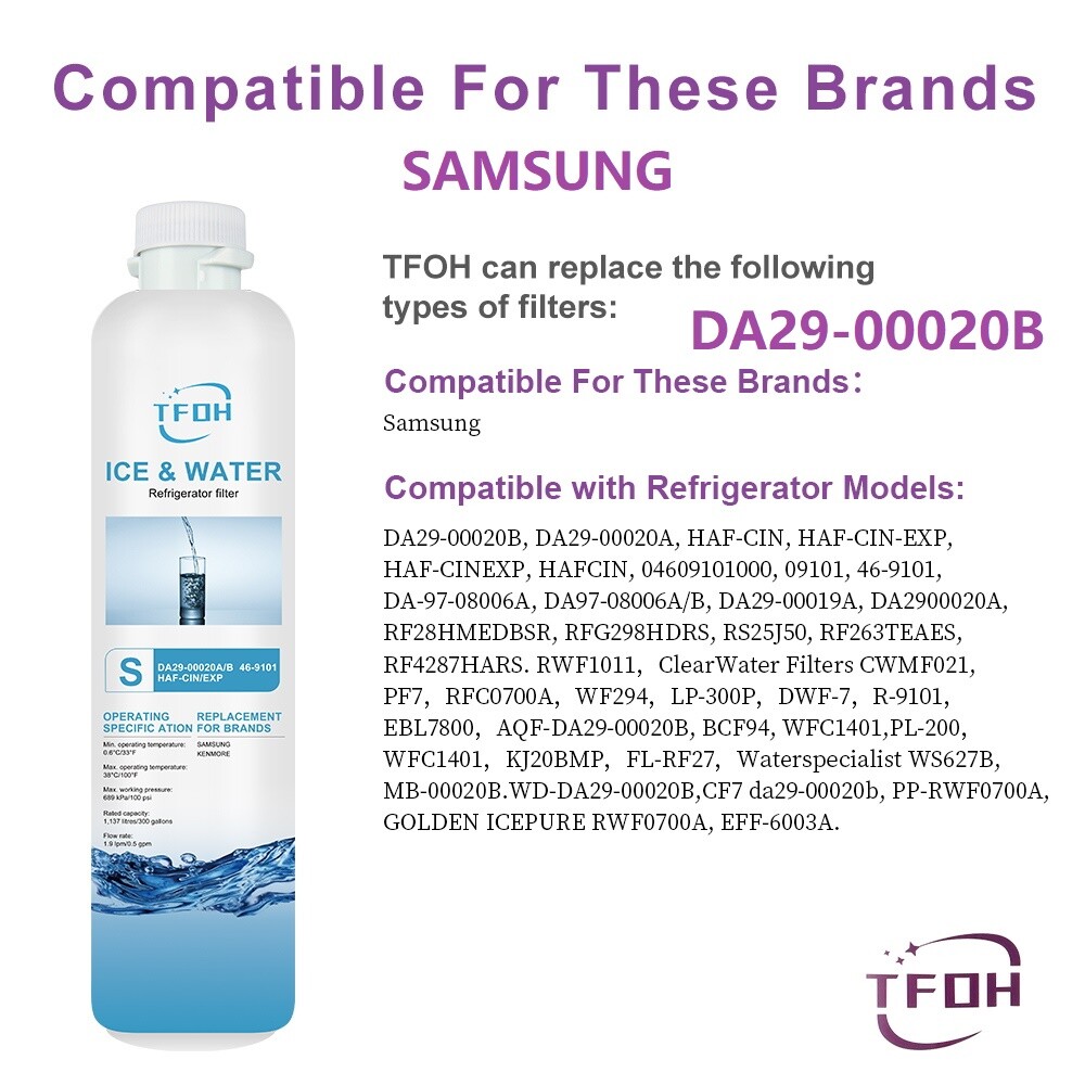 New 2 PACK Genuine Samsung DA29-00020B HAF-CIN/EXP Refrigerator Water Filter US