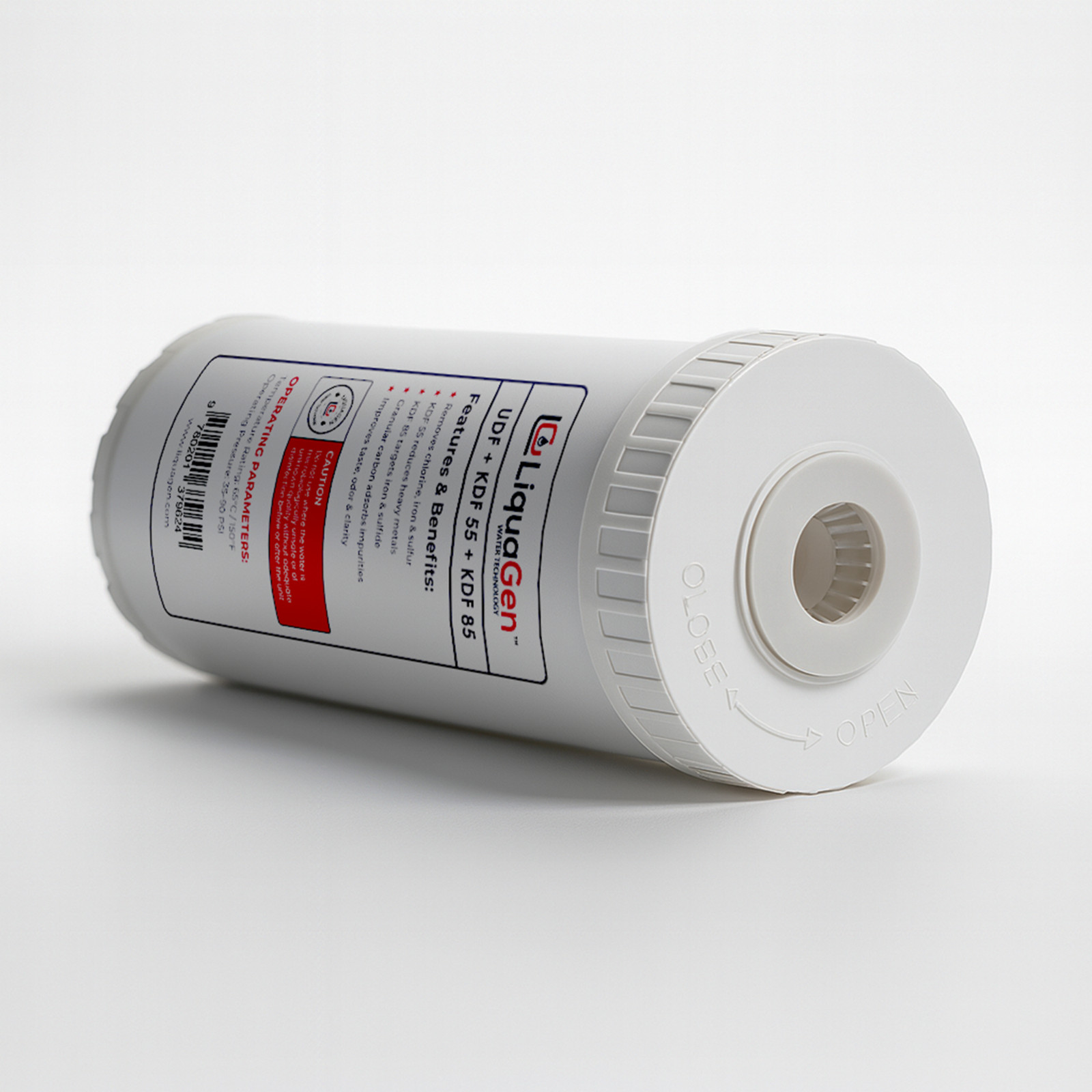LiquaGen 4.5″ x 10″ GAC/UDF + KDF 55 + KDF 85 Filter Cartridge