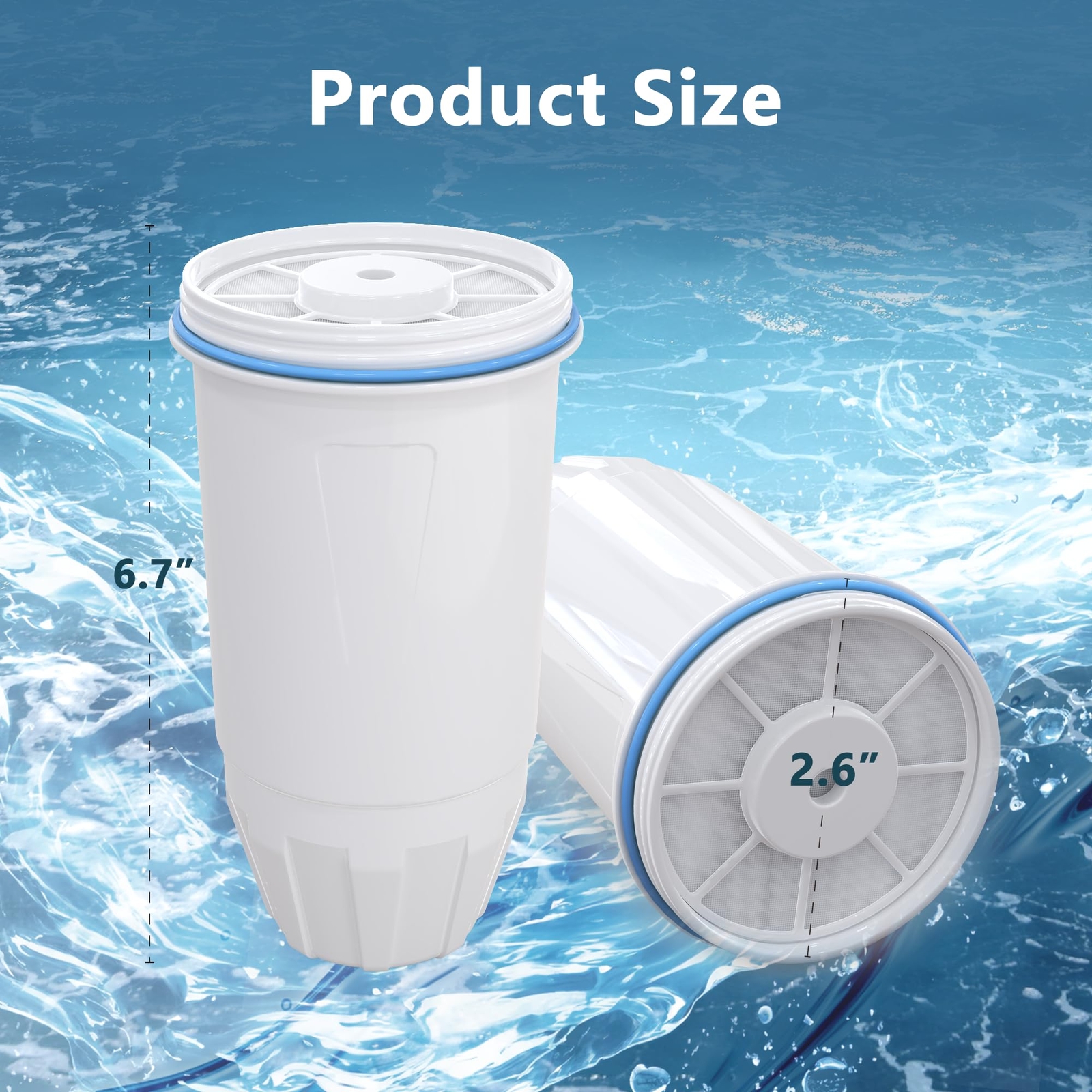 Water Filter Compatible with Zero Pitcher and Dispenser ZR-001 ZR-017 ZR-004 …