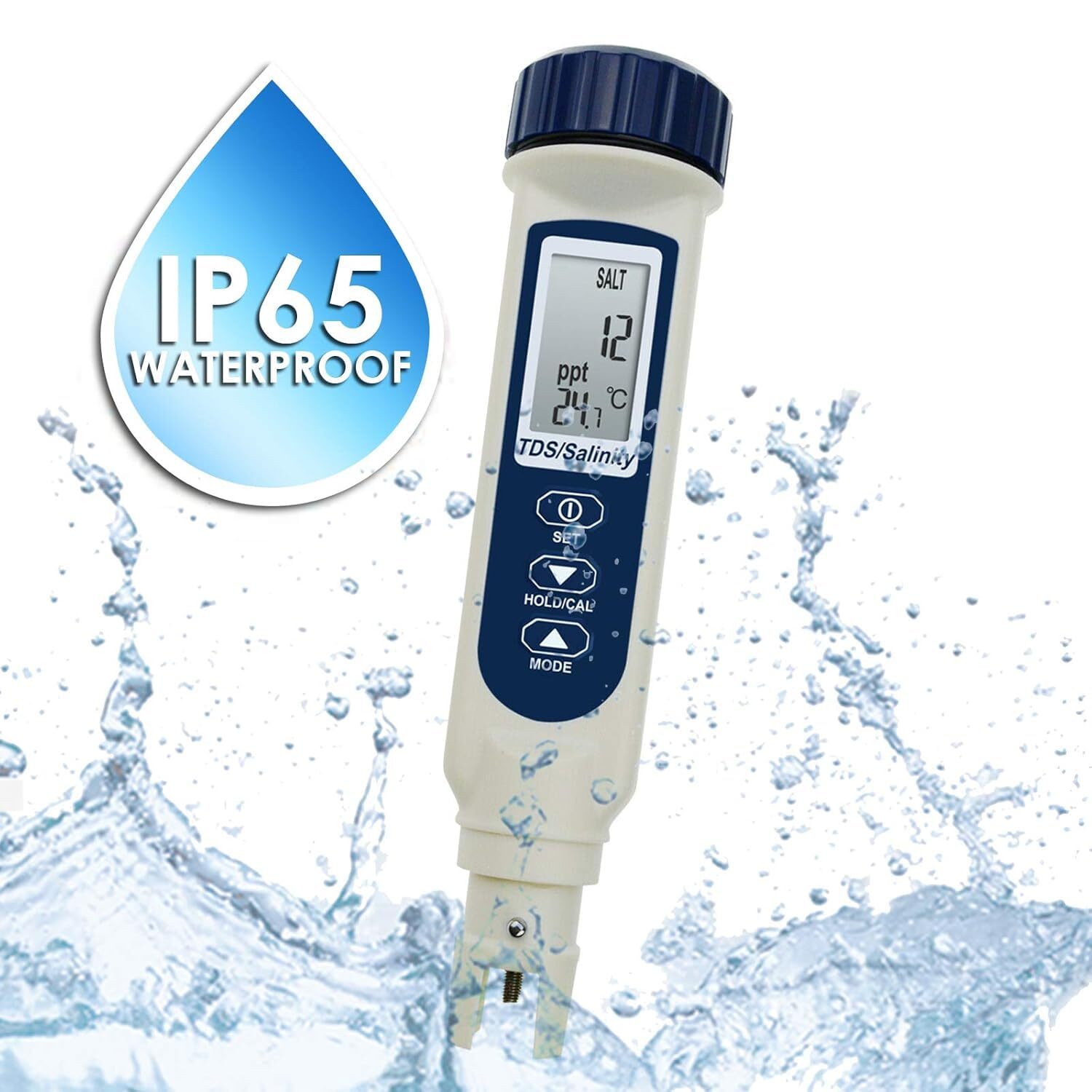 Pentype TDS/Salinity/Temperature Tester Water Quality Meter ATC Multiple…