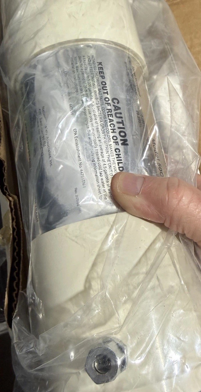 NSA 50C Bacteriostatic Water Filter Treatment Unit Canister NSA50C New NOS.