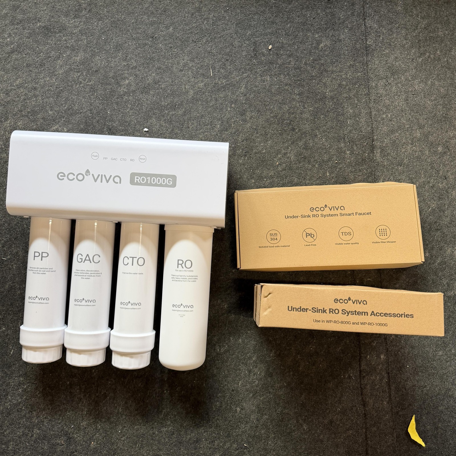 Ecoviva 1000GPD UnderSink Reverse Osmosis RO System, Modern, NSF/ANSI 58 61