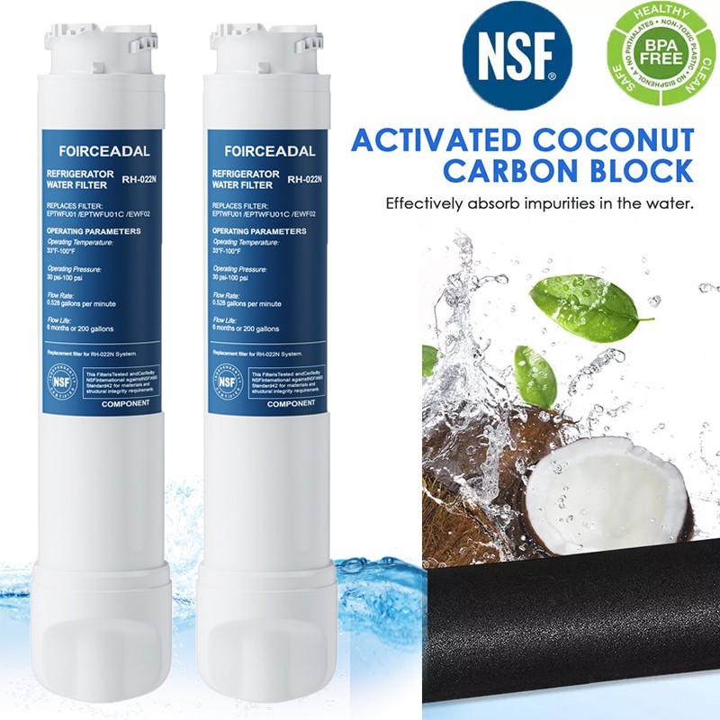 2Pack Fits for Frigidaire EPTWFU01 EPTWFU01C EWF02 Refrigerator Water Filter
