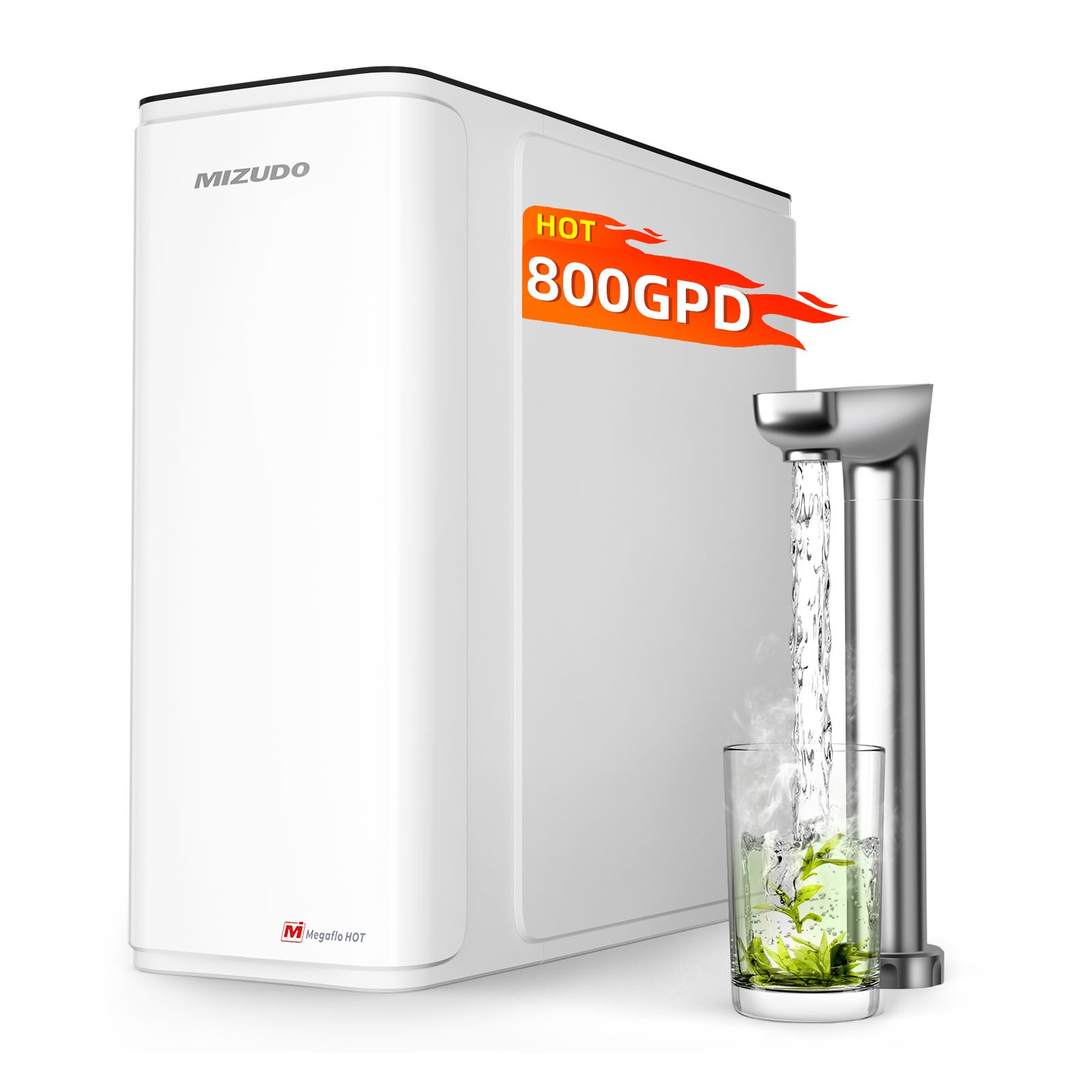 Used- 800GPD Reverse Osmosis System Instant Hot Water Dispenser 10-Stages 2-in-1