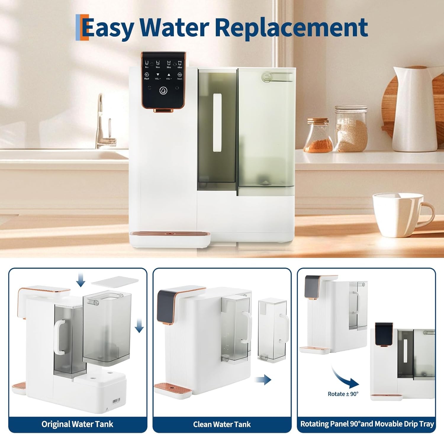 Countertop Reverse Osmosis Water Filter 5-Stage RO System w/ Pitcher TDS Display