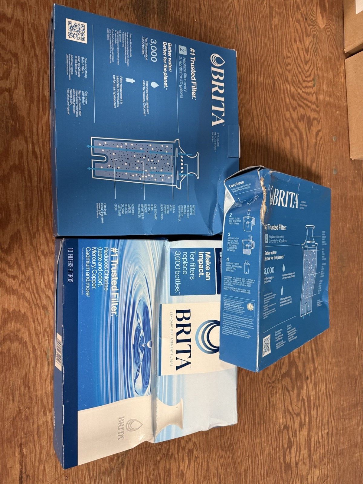 Brita 987554 Pitcher Replacement Filters – 10 Pack- Damaged Box- See Pictures