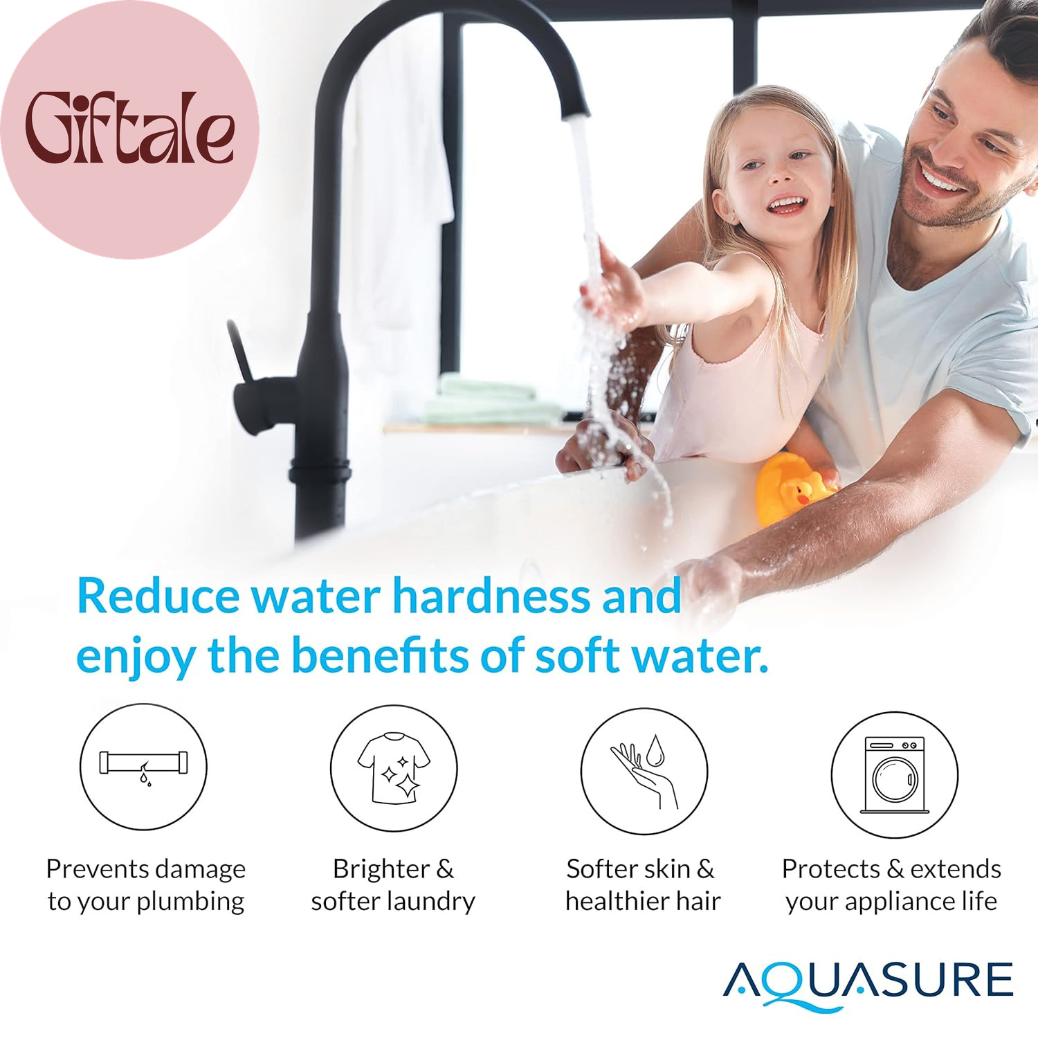 64,000 Grains Whole House Water Filter Bundle with Automatic Digital Metered Con