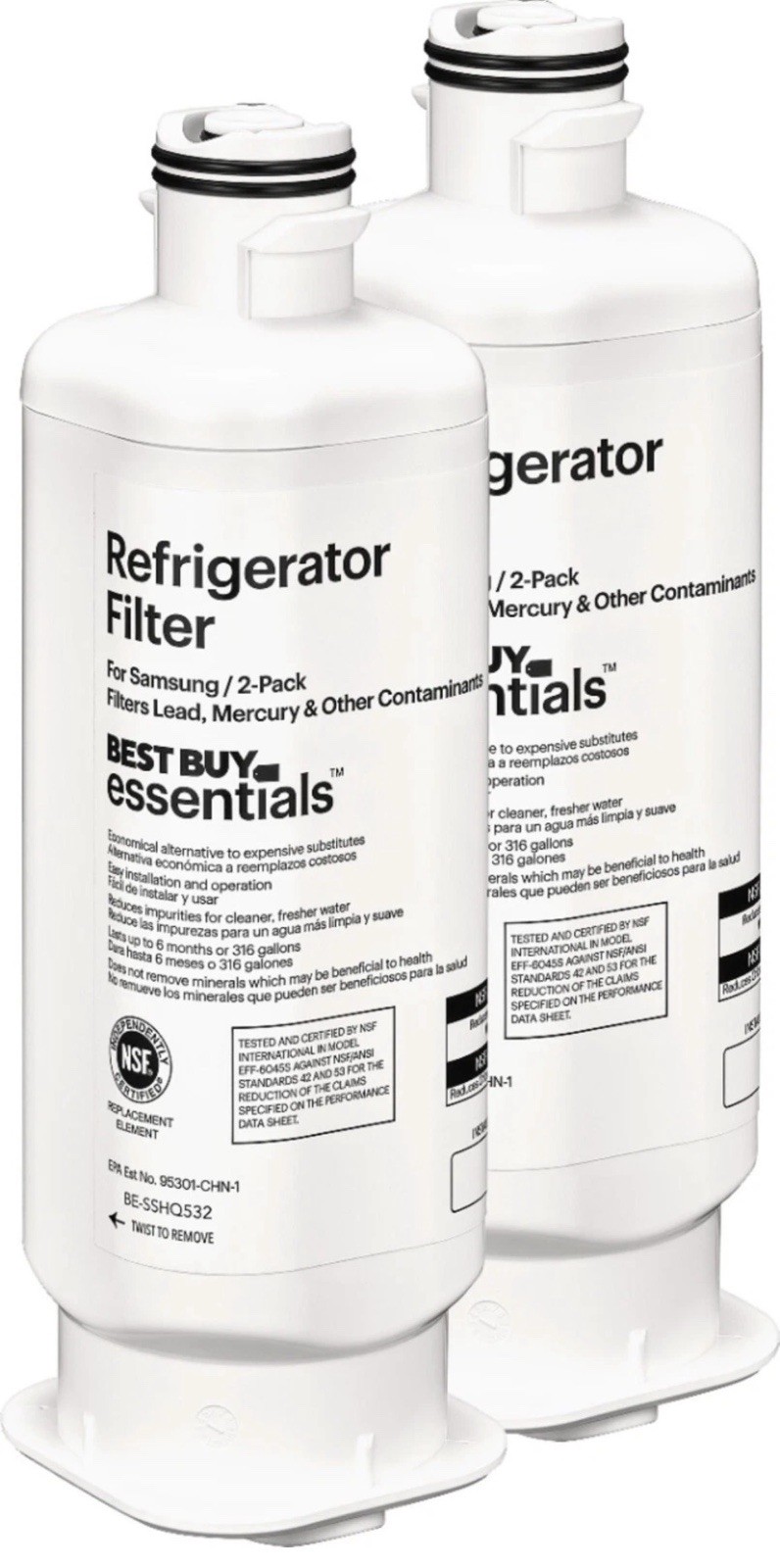 2-PK Best Buy Samsung Refrigerator Water Filter Replacement HAF-QIN/EXP