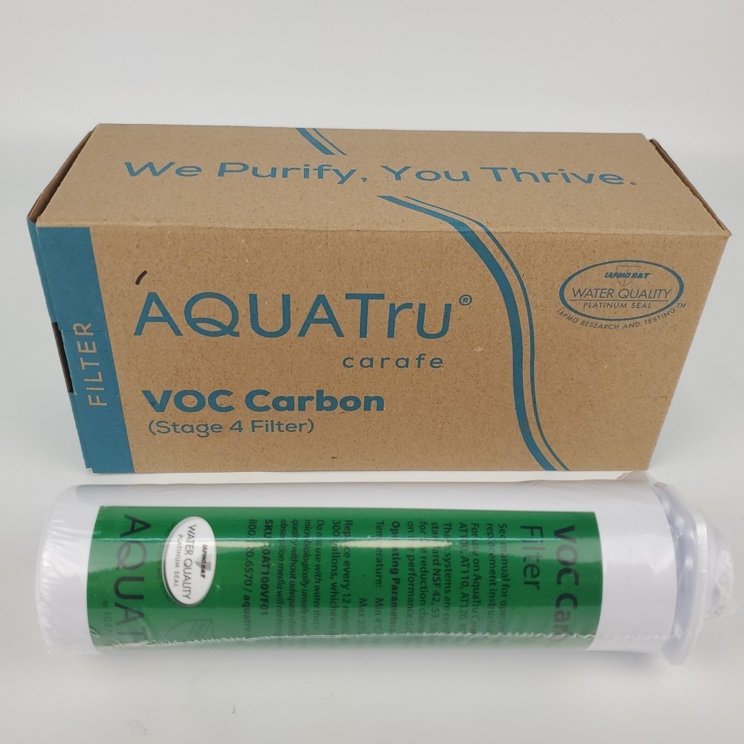AquaTru Replacement VOC Carbon Stage 4 Filter for Carafe 10AT100VF01 New