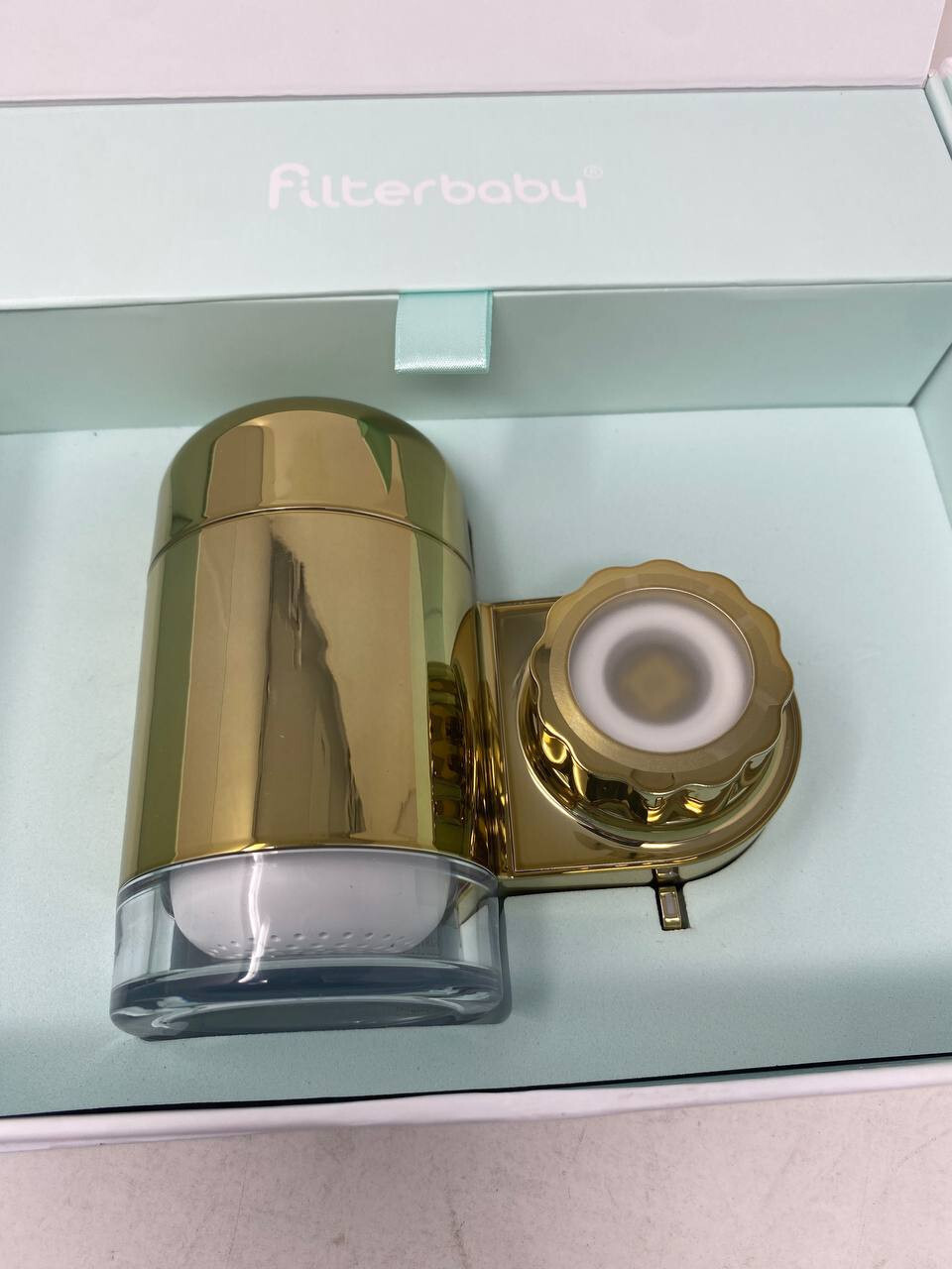 Filterbaby Hydrate Skincare Water Filter 2.0 In Shiny Gold For Bathroom Sinks
