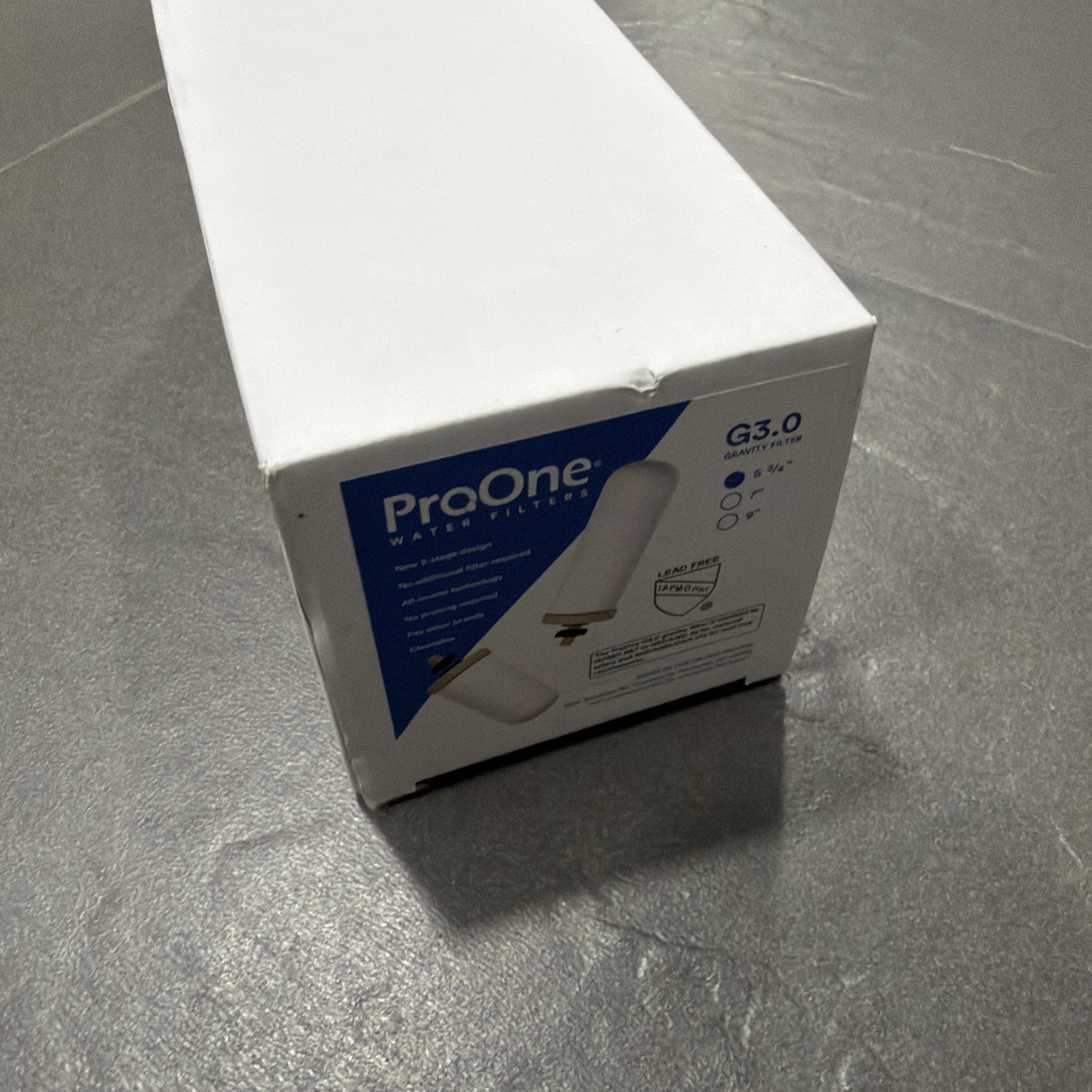 ProOne G-Series G3.0 5″ 3/4 Gravity Water Filter for Traveler+ & Big+ Systems