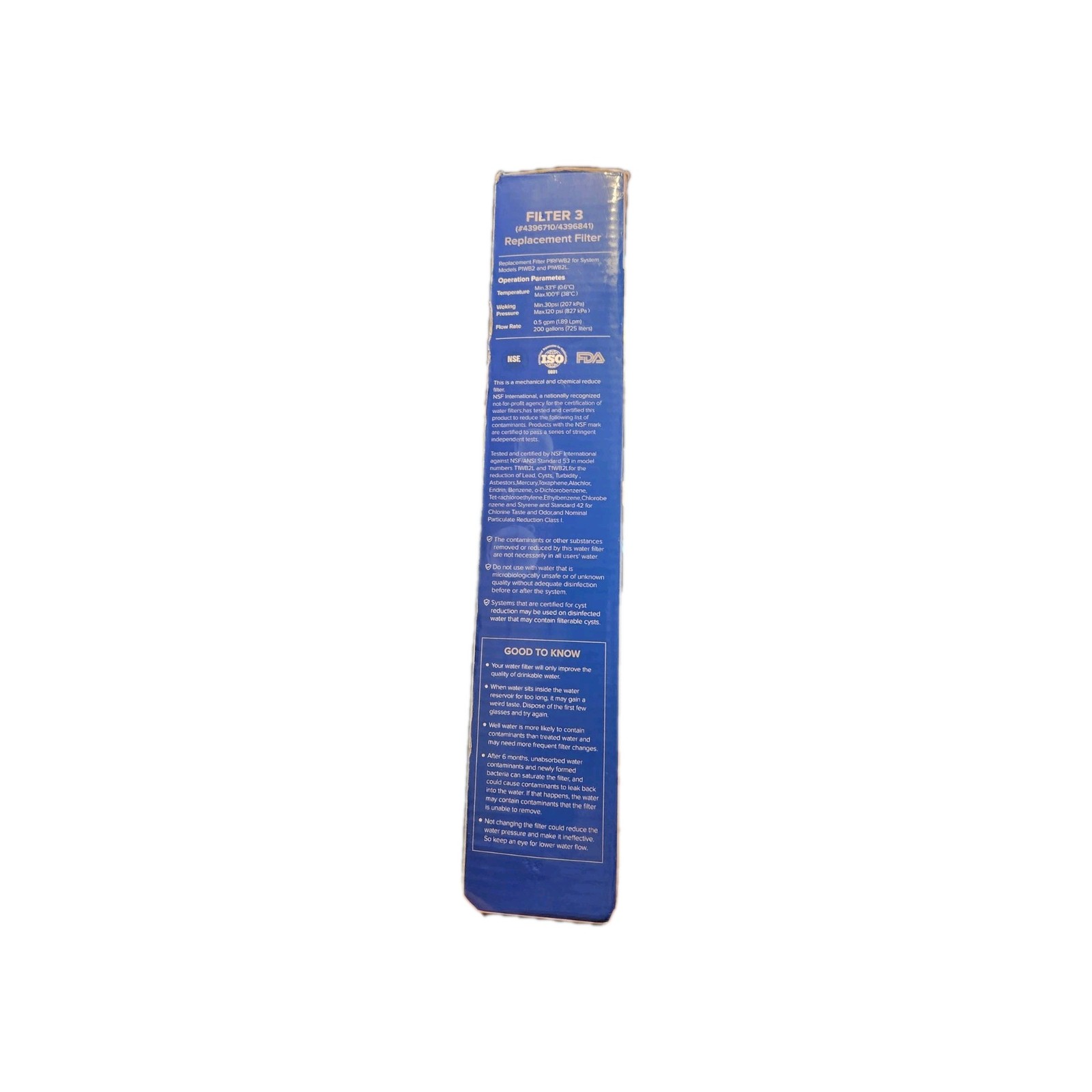 3Pk Replacement Refrigerator Filter Filter 3 4396841 4396710 P1WB2 P1WB2L