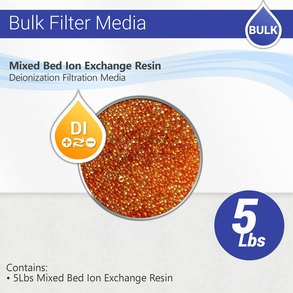 Mixed bed DI resin 5 lbs for Aquariums, Car wash, pure water window clean