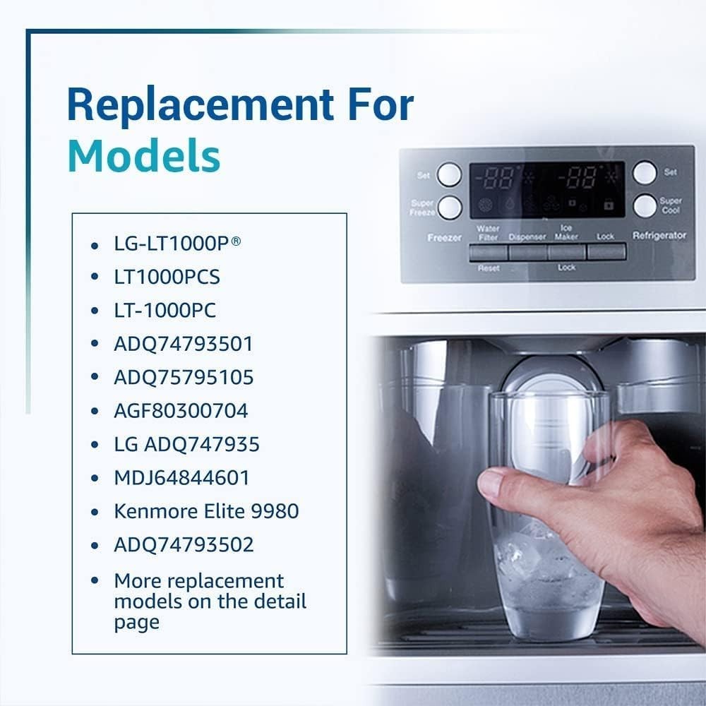 Maxblue LT1000PC Replacement for LG® LT1000P® Refrigerator Water Filter, 3 PACK