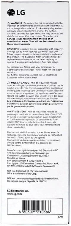 200 Gallon Capacity Refrigerator Water Filter Replacement AGF80300704