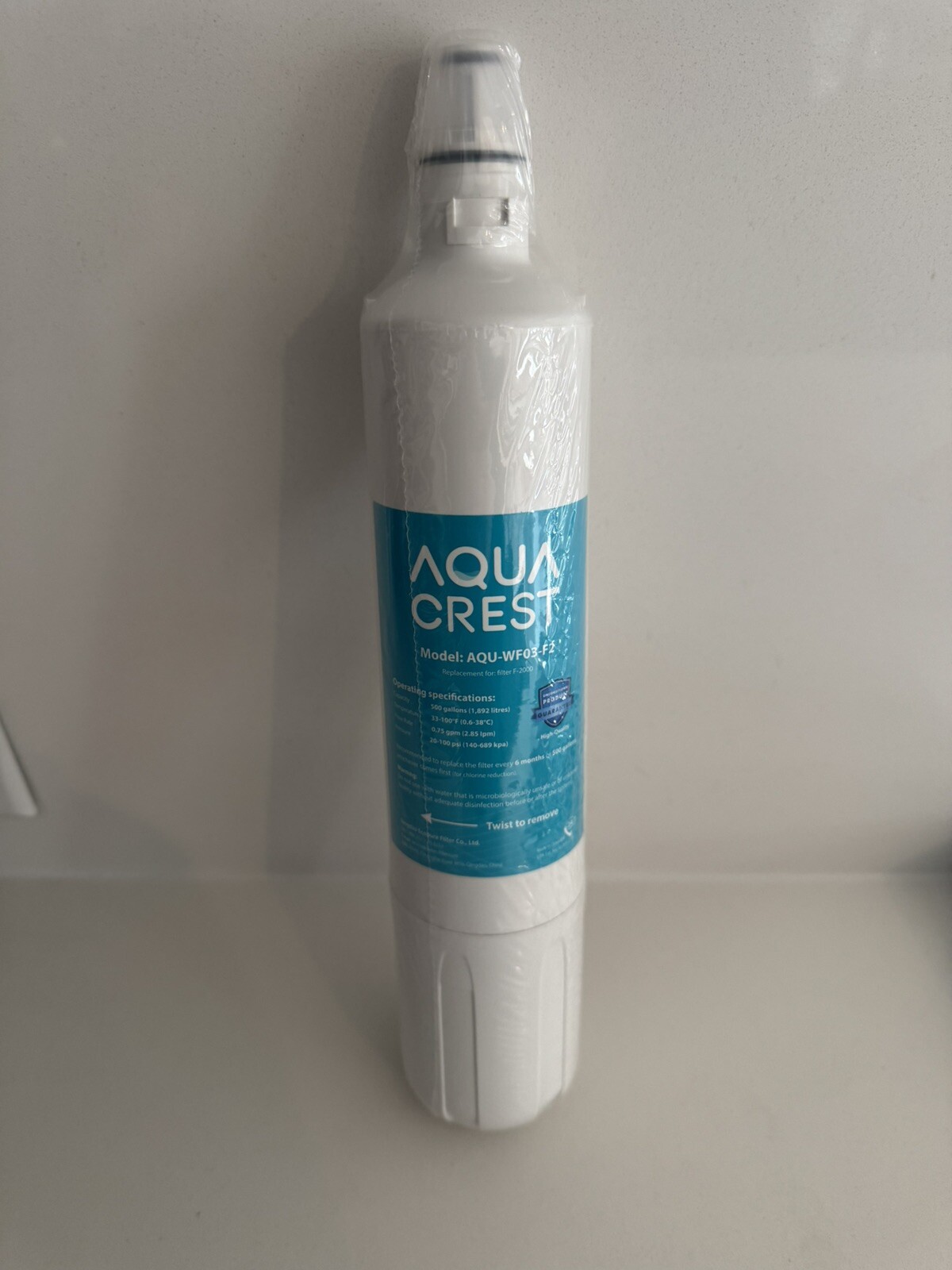 AQUA CREST F-2000, F-1000 Water Filter, Replacement for Sub-Zero 4204490, 429051