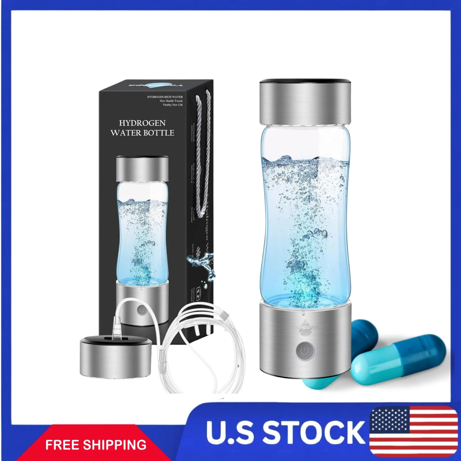 2026 Upgraded Hydrogen Water Bottle, 2400 Hydrogen Water Bottle Generator, Hy…