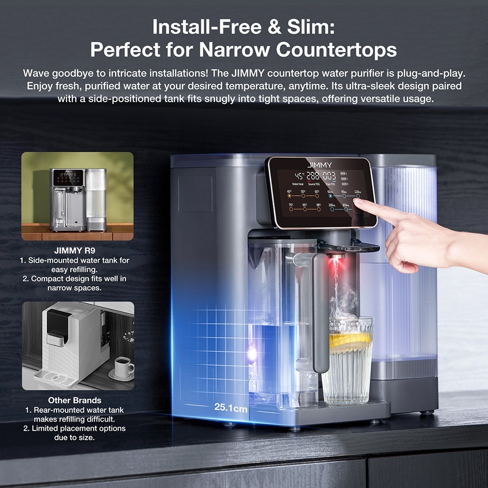 JIMMY R9 Water Filters Reverse Osmosis Water Purifier 3s Heating 7 Temperature