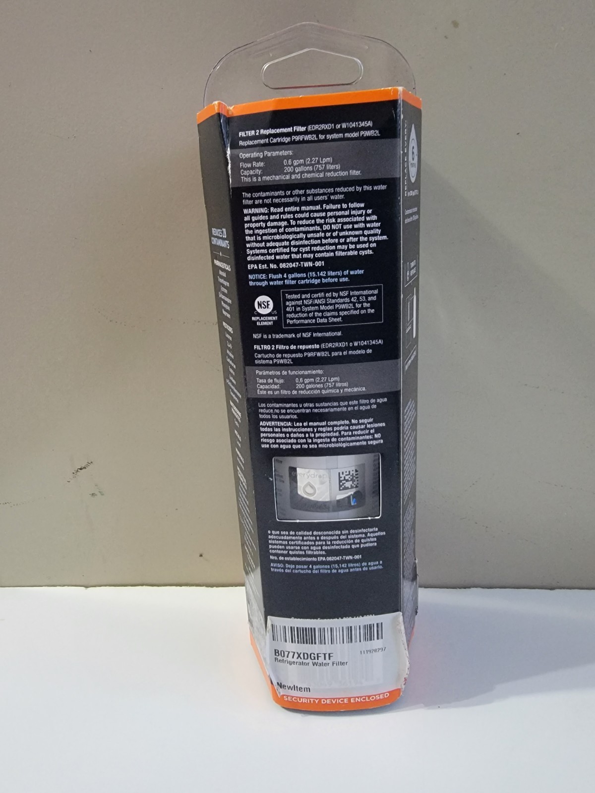 Ice and Water Refrigerator Filter 2 EDR2RXD1 Single NEW